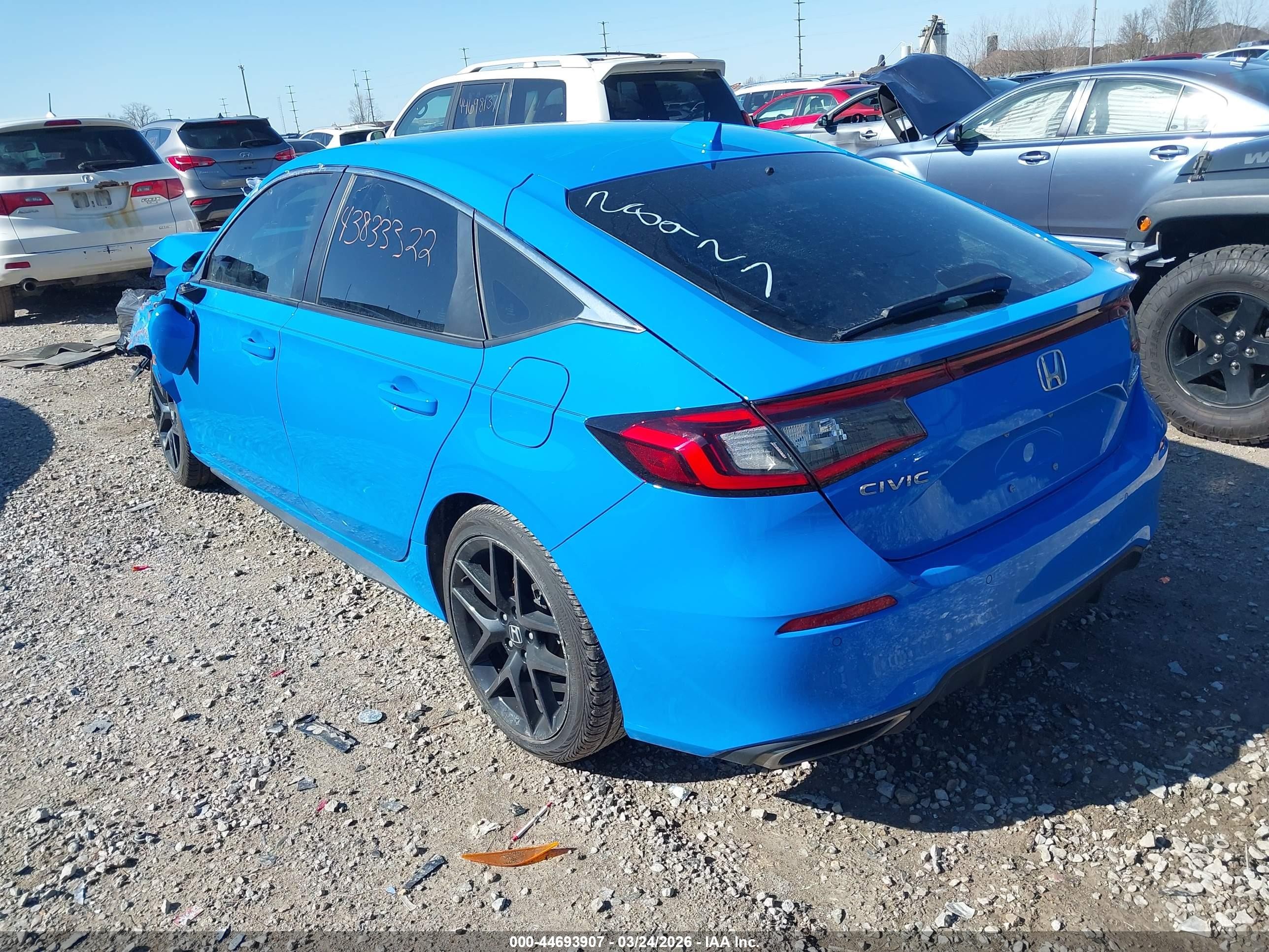 2024 Honda Civic Sport Touring Синий vin: 19XFL1H8XRE028927
