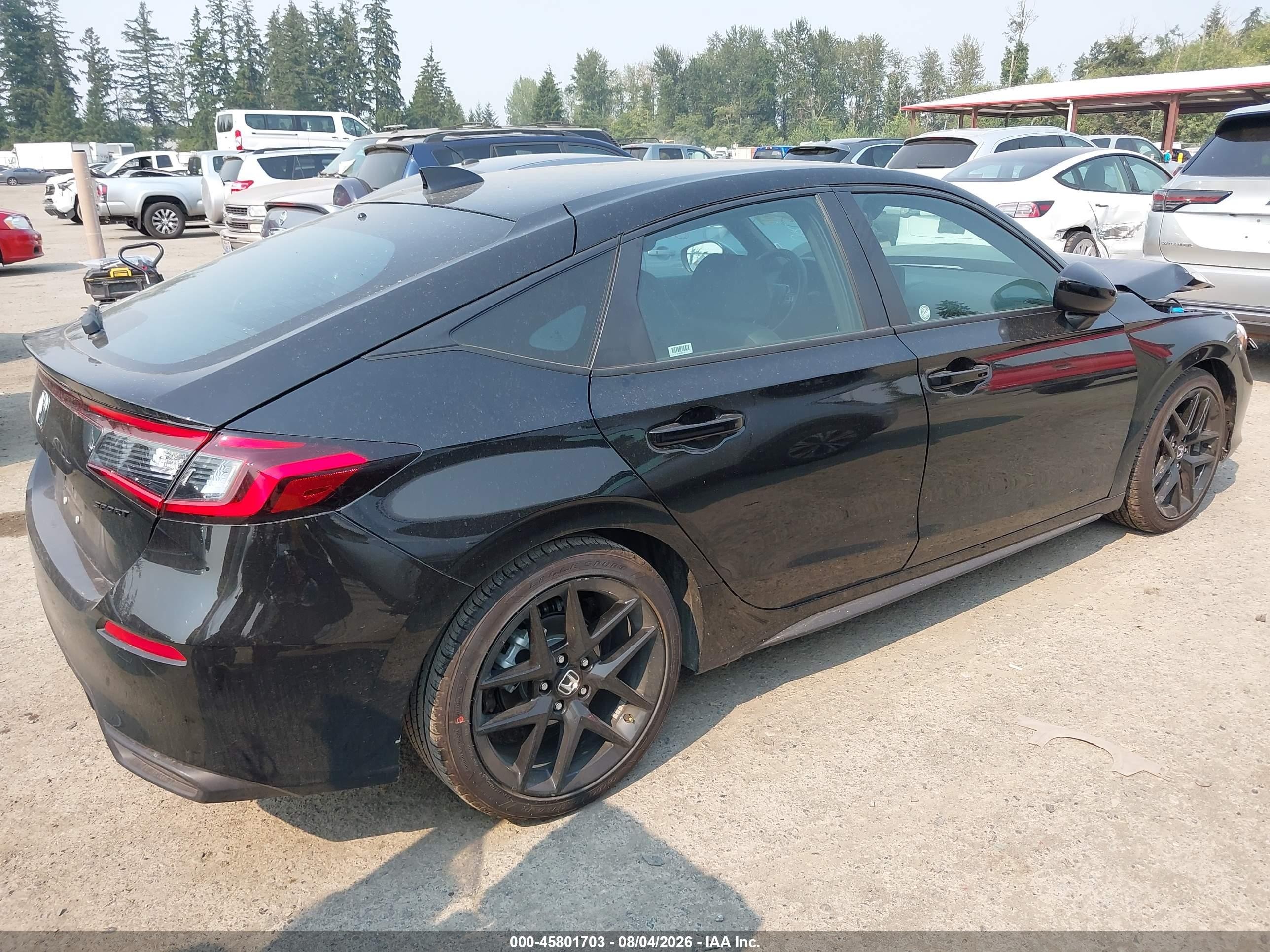 2026 Honda Civic Sport Black vin: 19XFL2H80TE021630