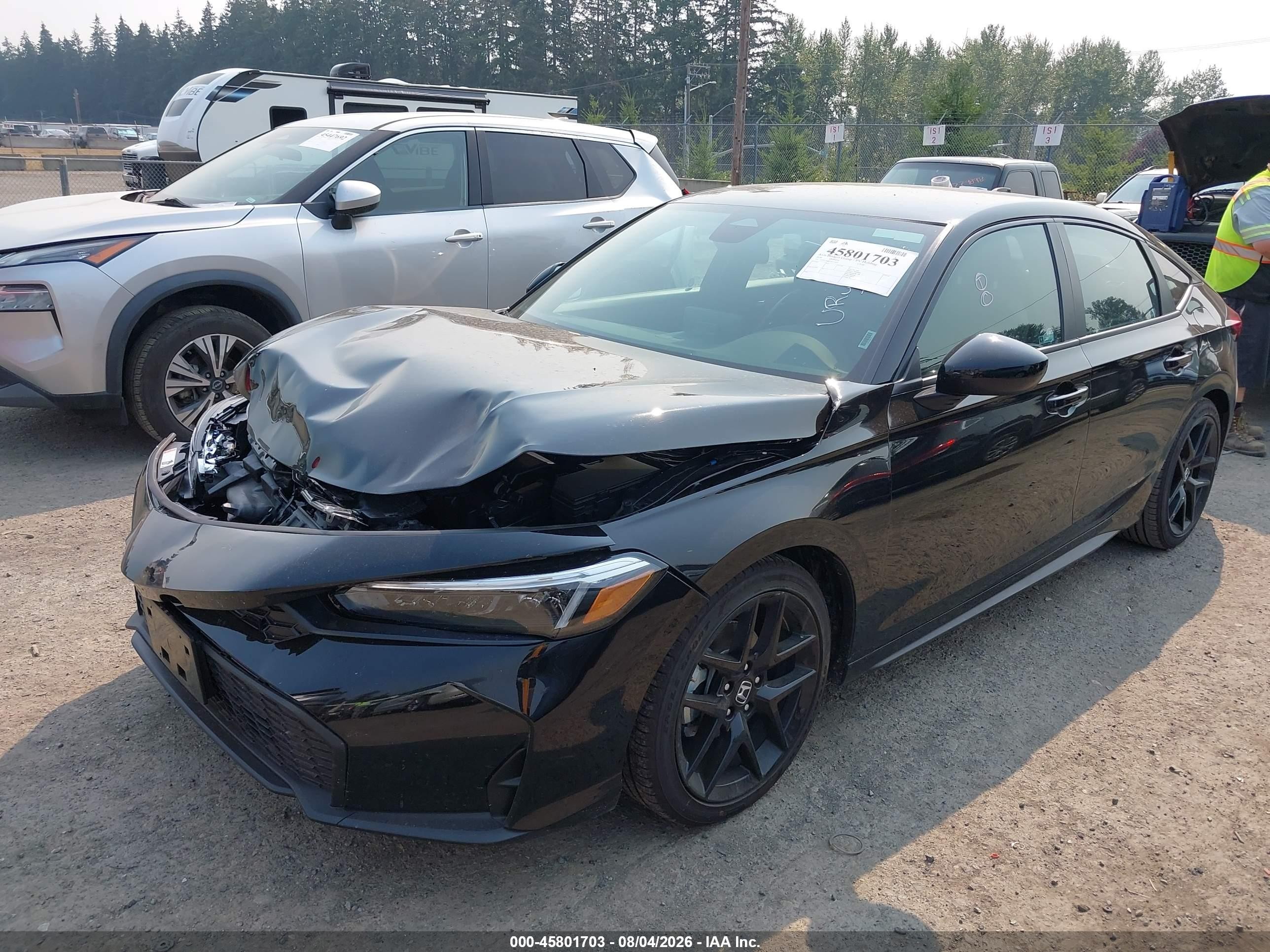 2026 Honda Civic Sport Black vin: 19XFL2H80TE021630
