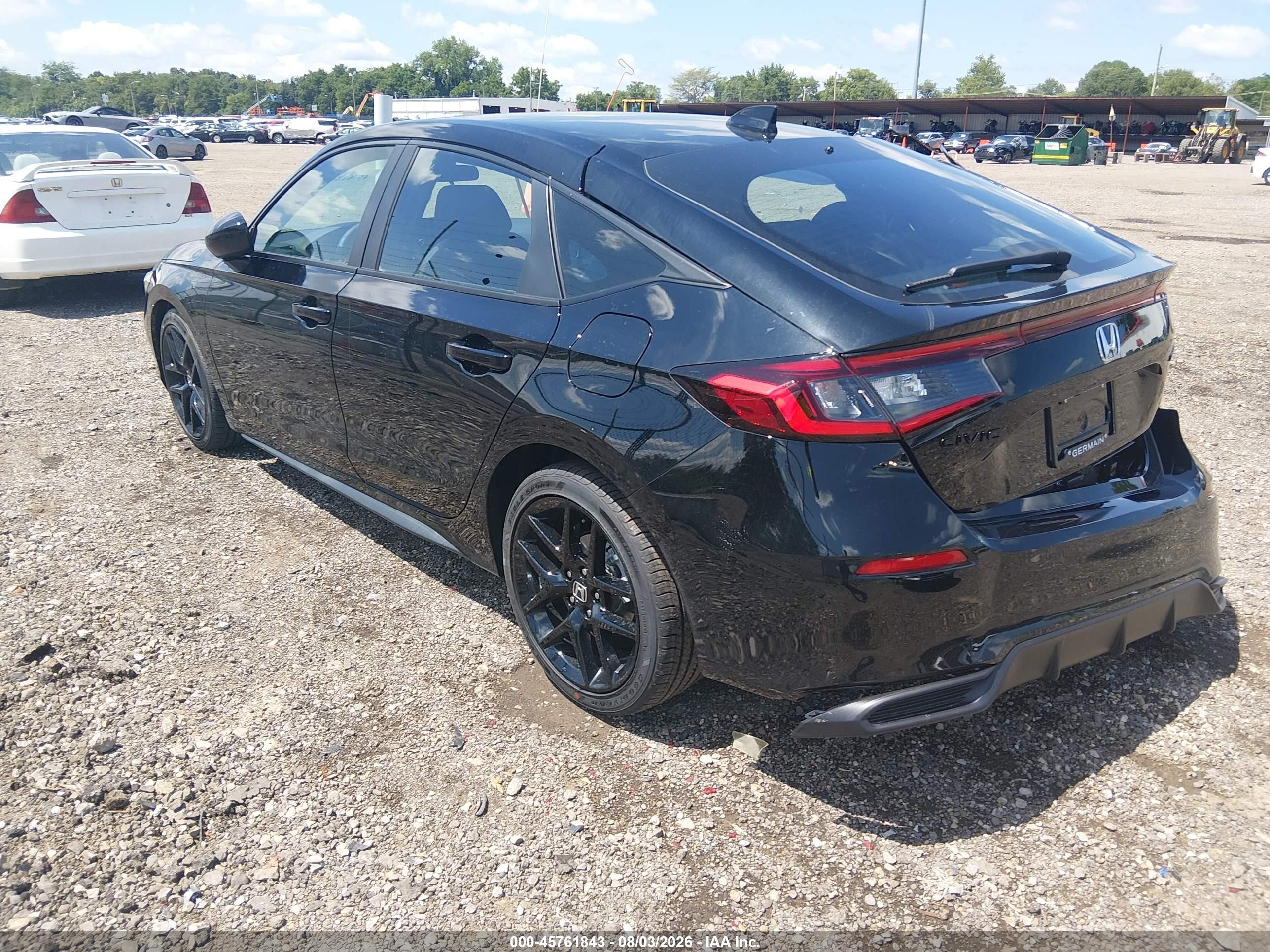 2026 Honda Civic Sport Black vin: 19XFL2H80TE034894