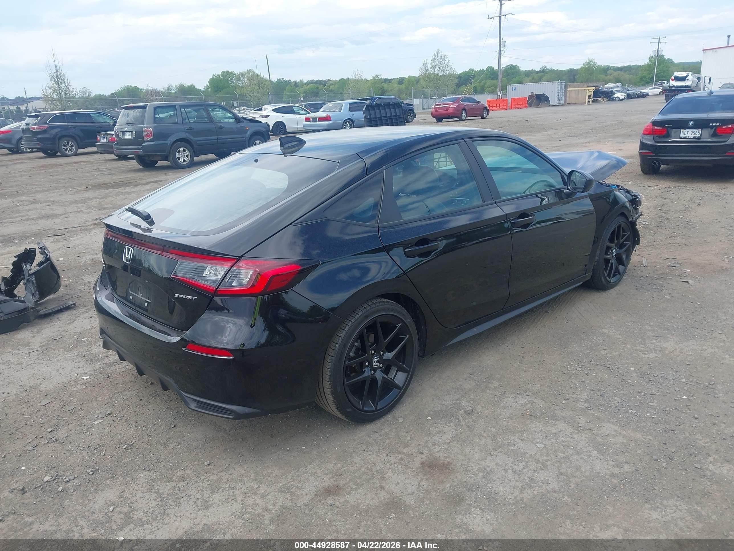 2025 Honda Civic Sedan Sport Черный vin: 19XFL2H81SE001756