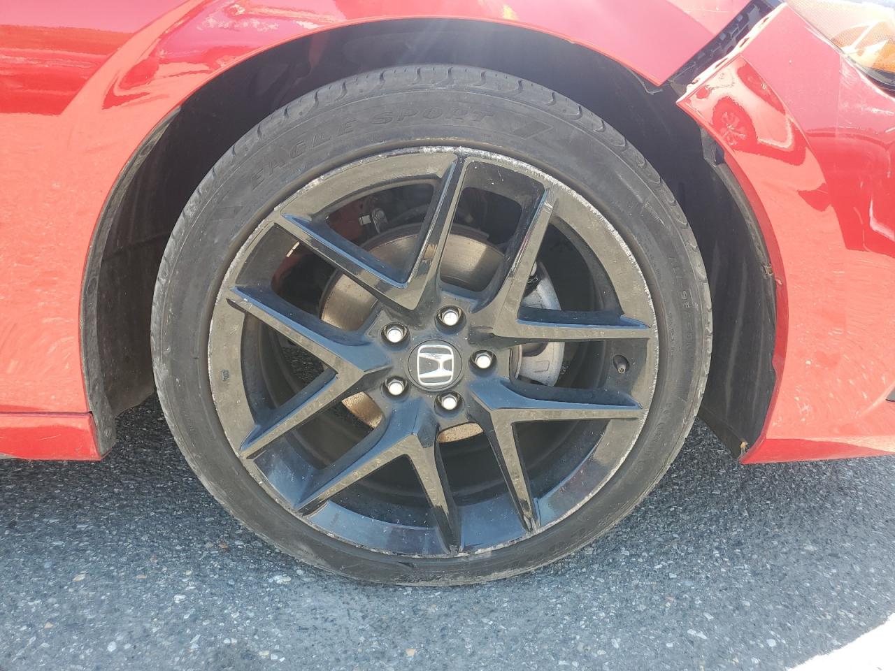 2024 Honda Civic Sport Red vin: 19XFL2H83RE034218 Damage: Right Front Wheel, Curb Rash, > 12 Inches