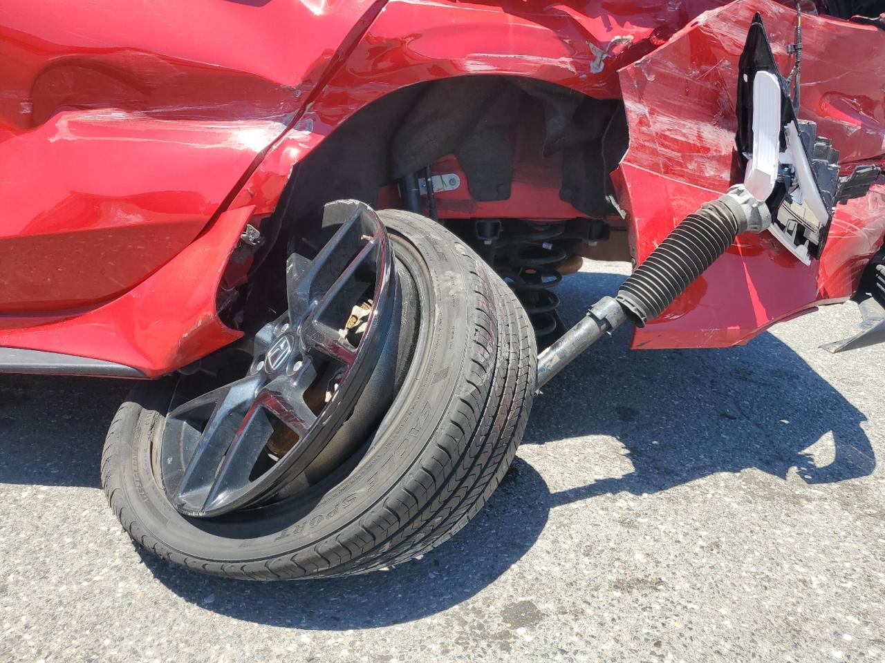 2024 Honda Civic Sport Red vin: 19XFL2H83RE034218 Damage: Left Rear Wheel, Broken, Replacement Required