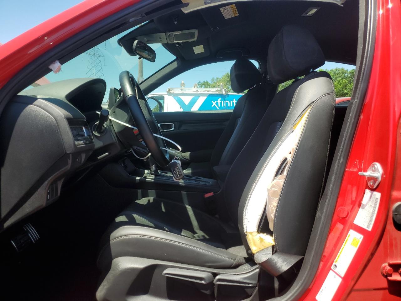 2024 Honda Civic Sport Red vin: 19XFL2H83RE034218 Damage: Left Side Curtain Air Bag, Deployed, Replacement Required