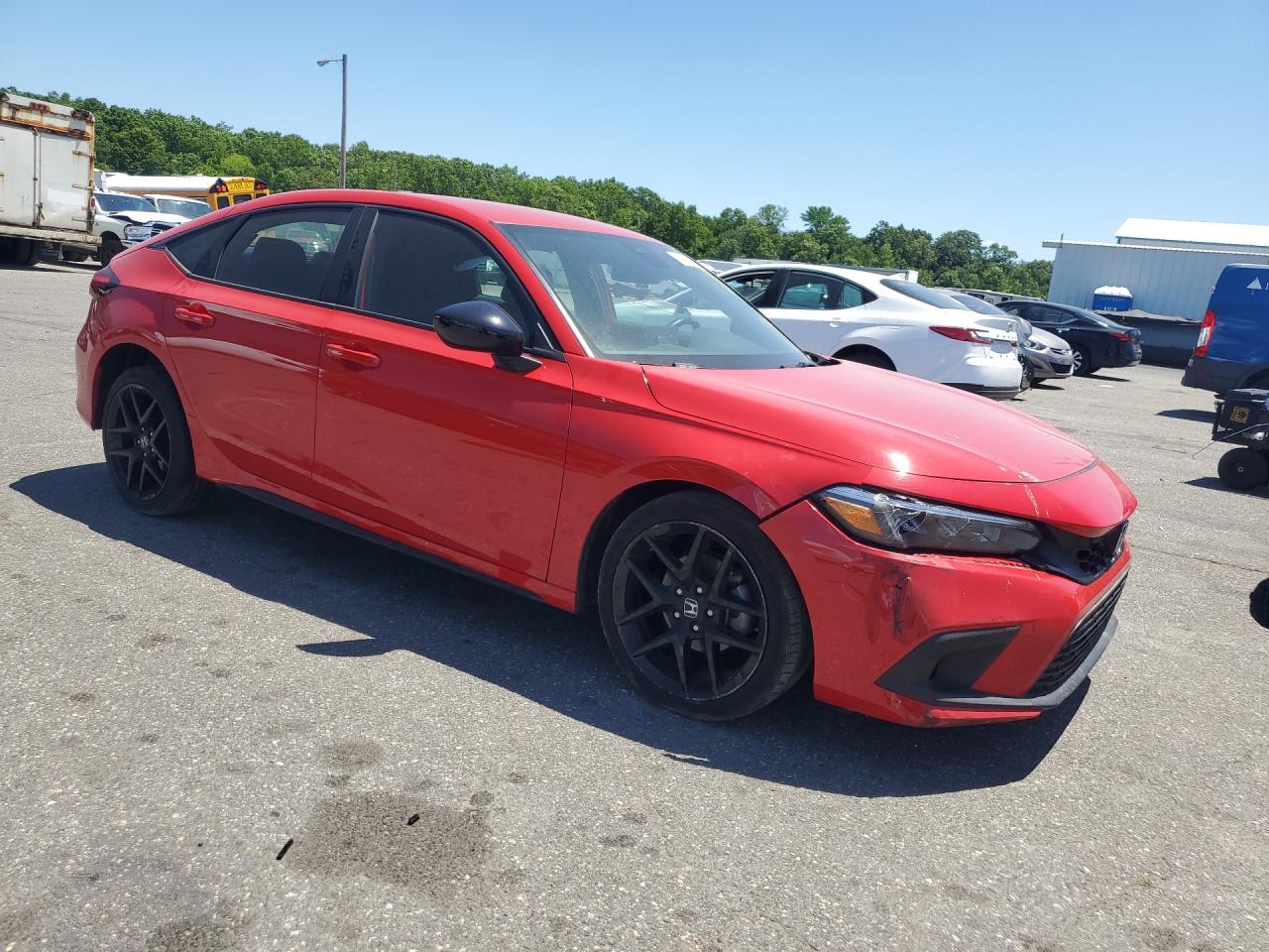 2024 Honda Civic Sport Red vin: 19XFL2H83RE034218 Damage: Right Rocker Panel, Heavy Scratch, 1 To 2 Inches