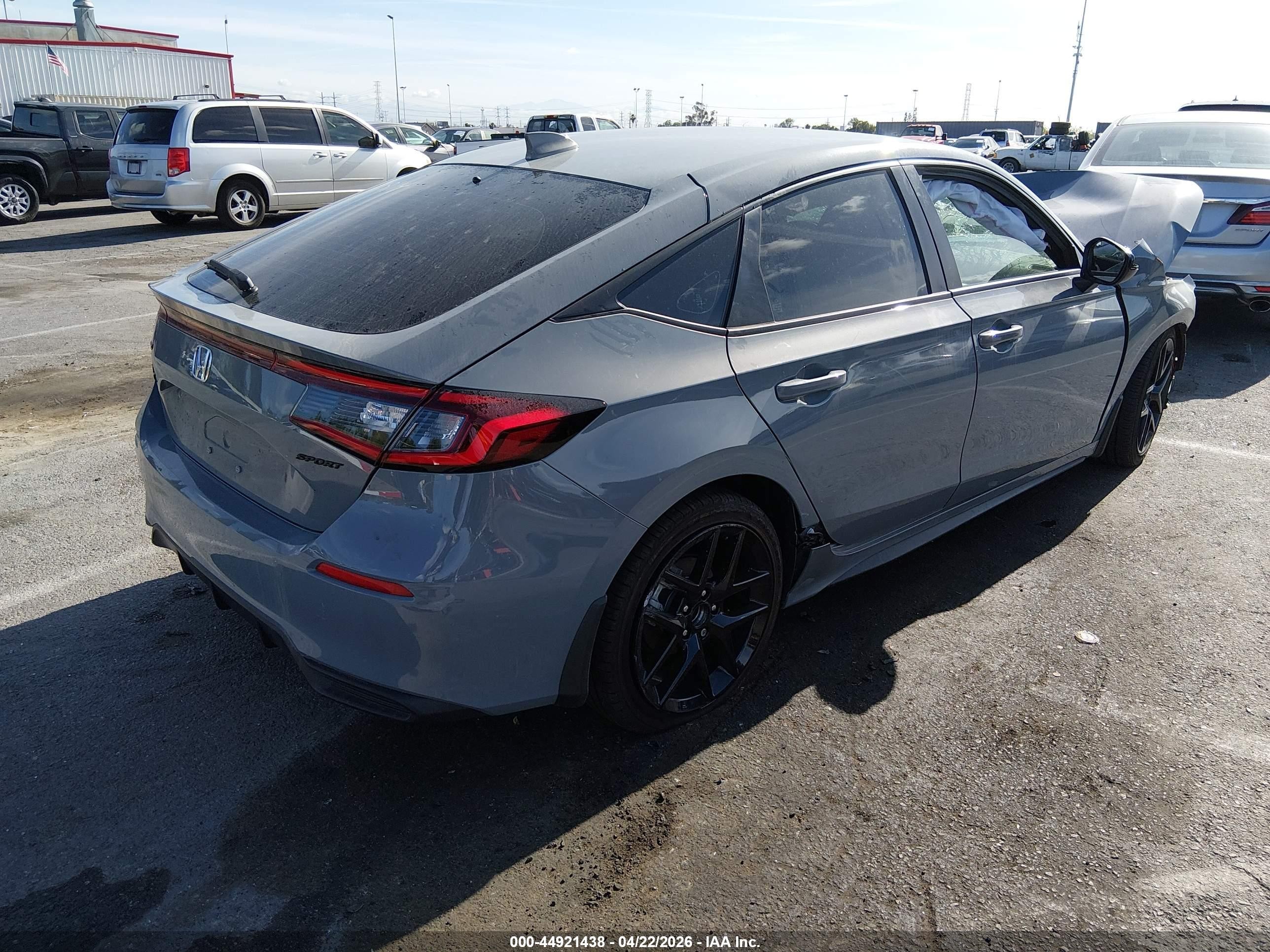2026 Honda Civic Sport Серый vin: 19XFL2H83TE003378