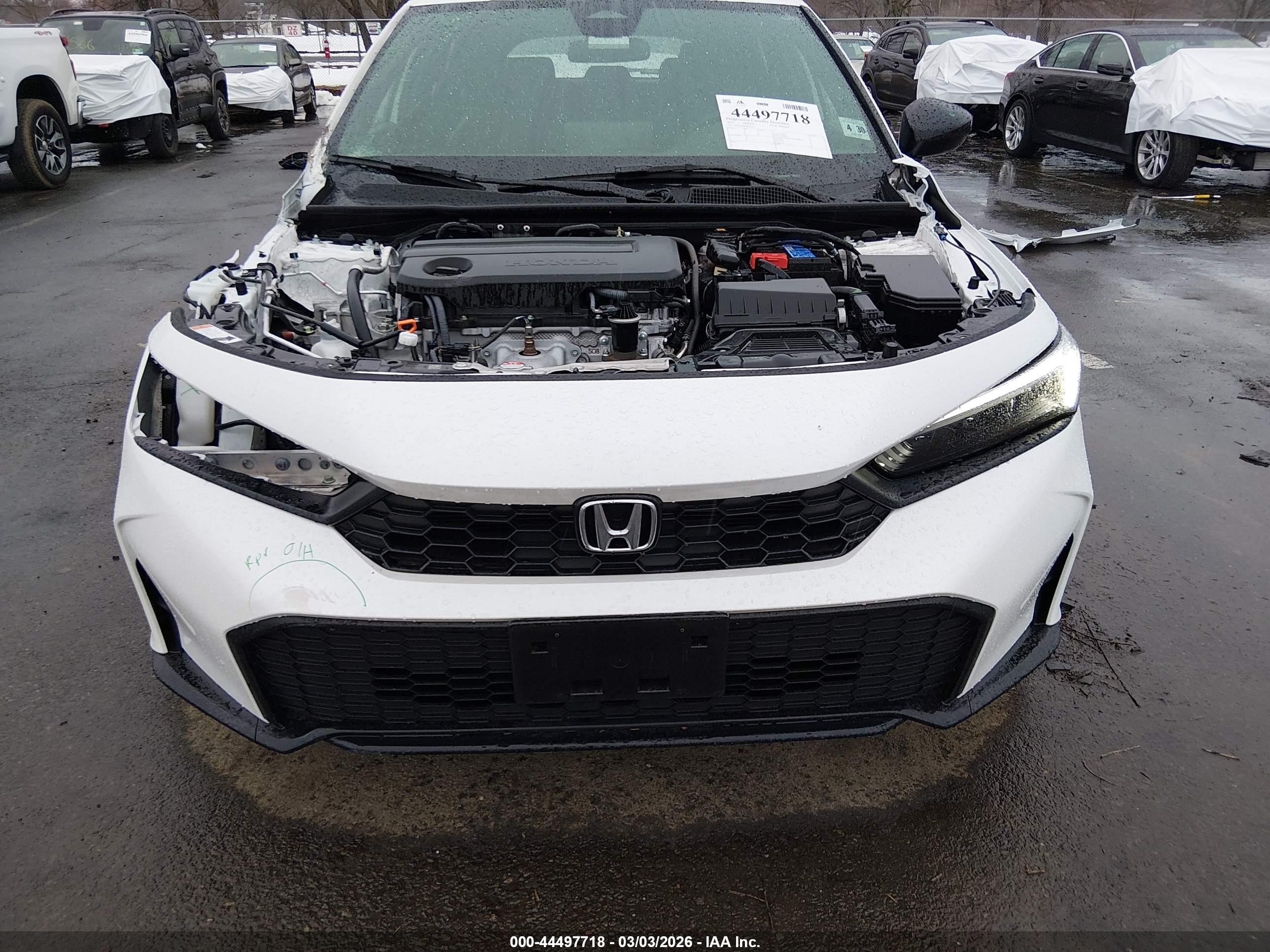 2025 Honda Civic Sedan Sport White vin: 19XFL2H86SE012512