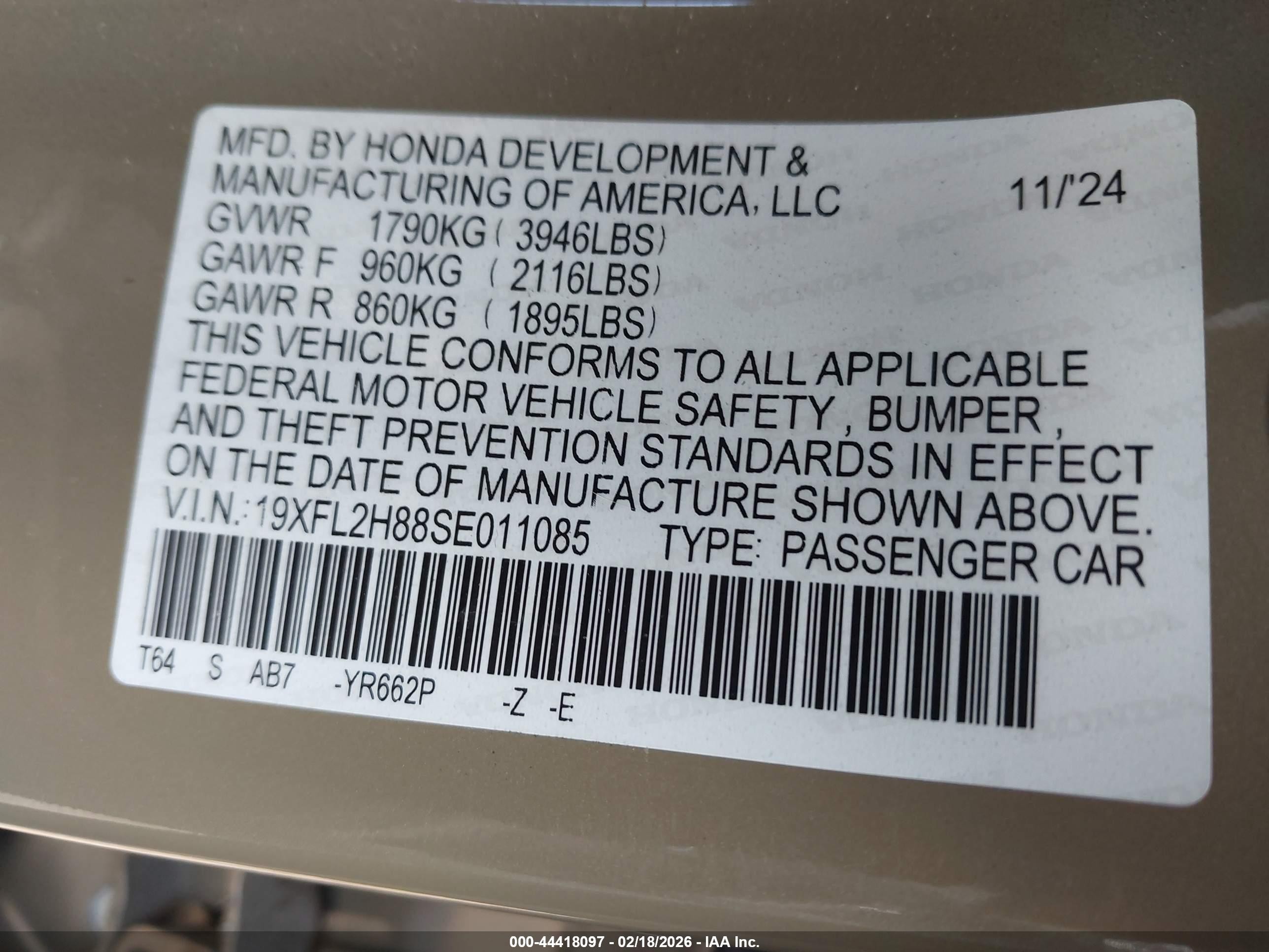 2025 Honda Civic Sedan Sport Tan vin: 19XFL2H88SE011085