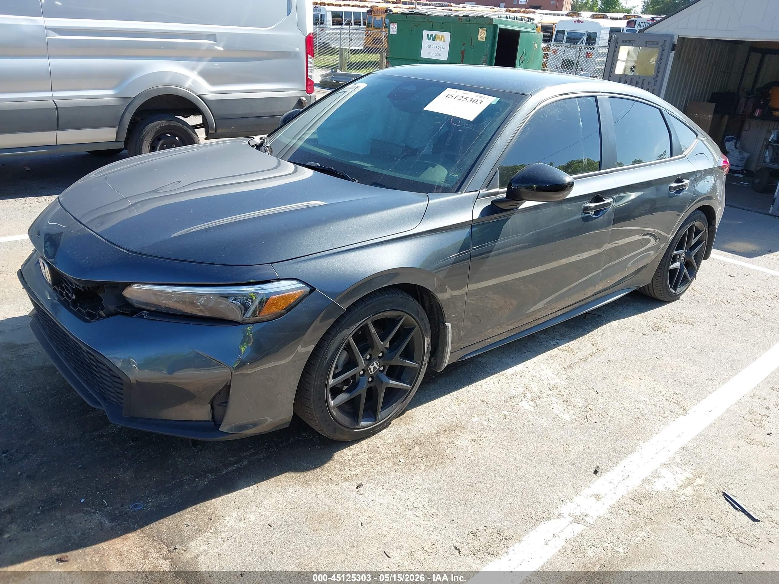 2025 Honda Civic Sedan Sport Gray vin: 19XFL2H88SE013726