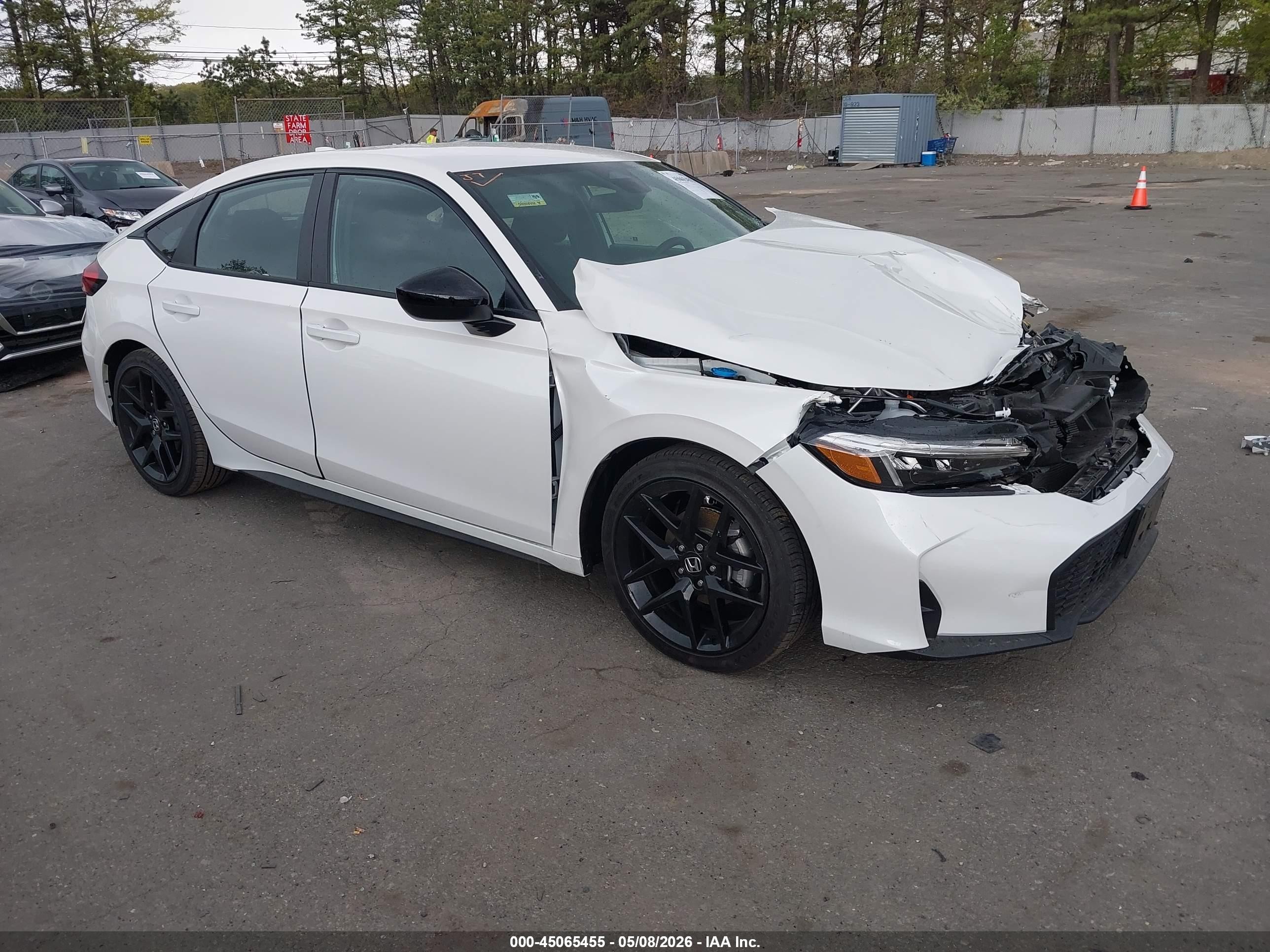 2026 Honda Civic Sport White vin: 19XFL2H88TE008947