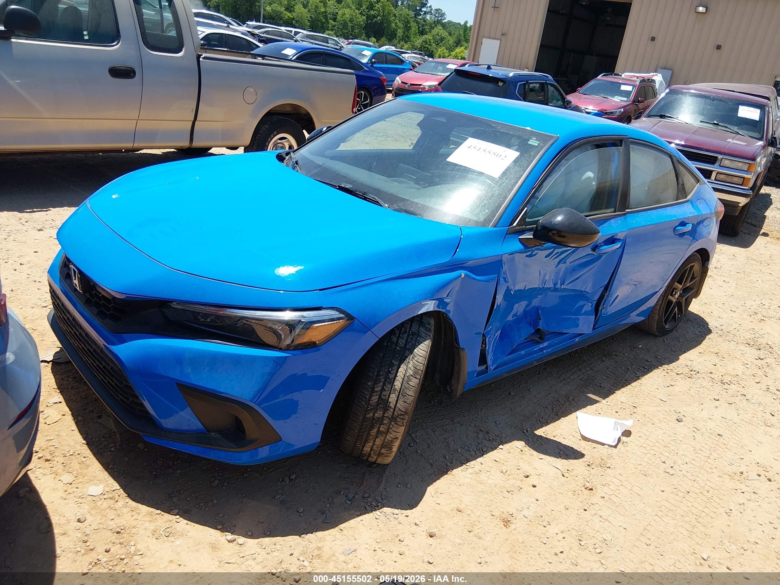 2022 Honda Civic Sport Blue vin: 19XFL2H89NE007292