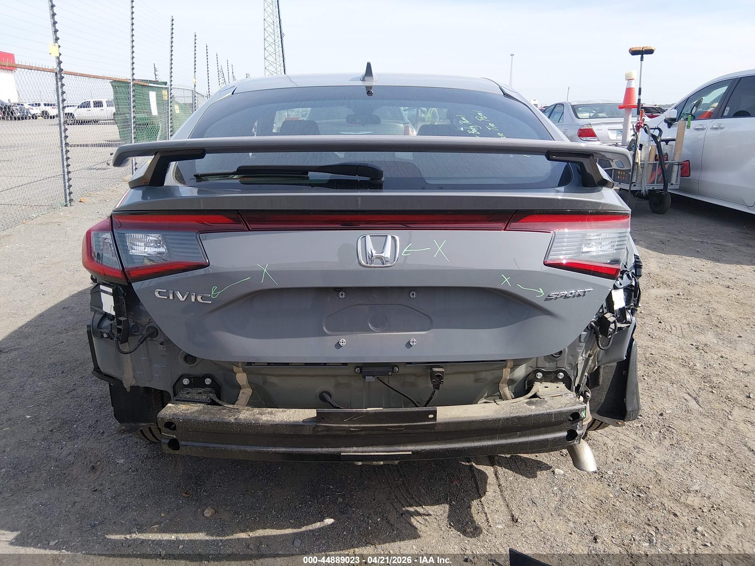 2025 Honda Civic Sedan Sport Gray vin: 19XFL2H89SE022872