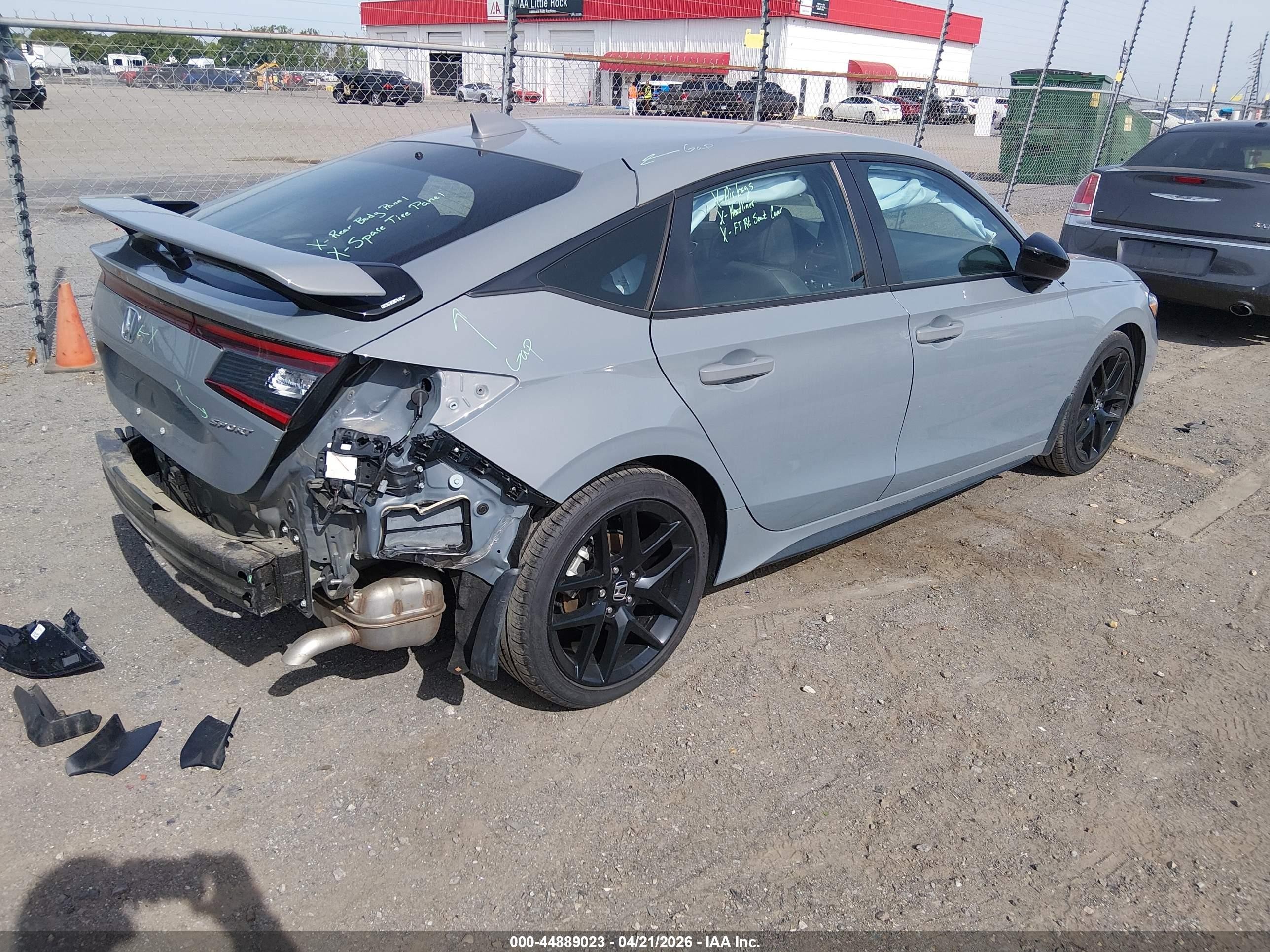 2025 Honda Civic Sedan Sport Gray vin: 19XFL2H89SE022872
