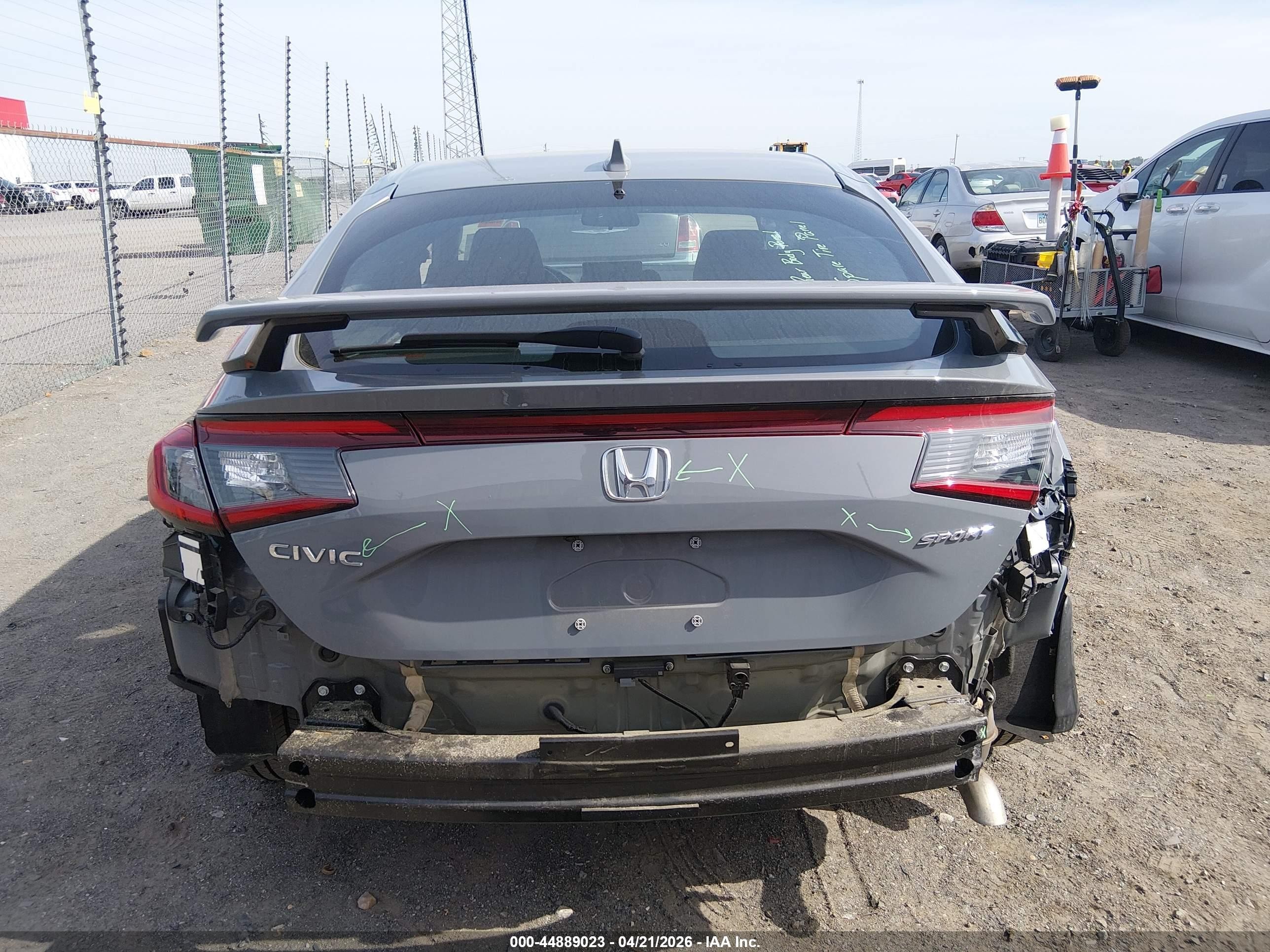 2025 Honda Civic Sedan Sport Gray vin: 19XFL2H89SE022872
