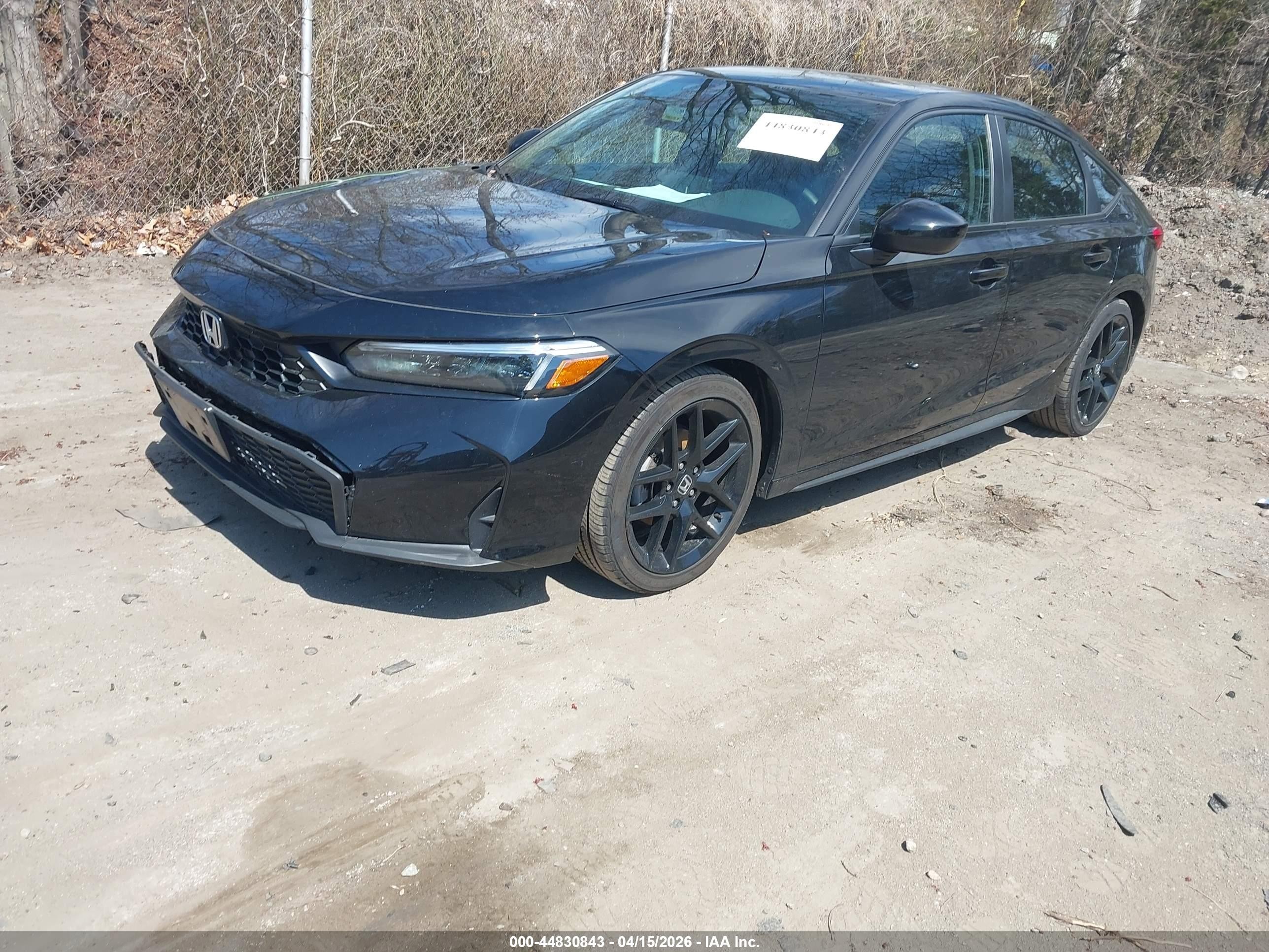 2025 Honda Civic Sedan Sport Black vin: 19XFL2H89SE033239