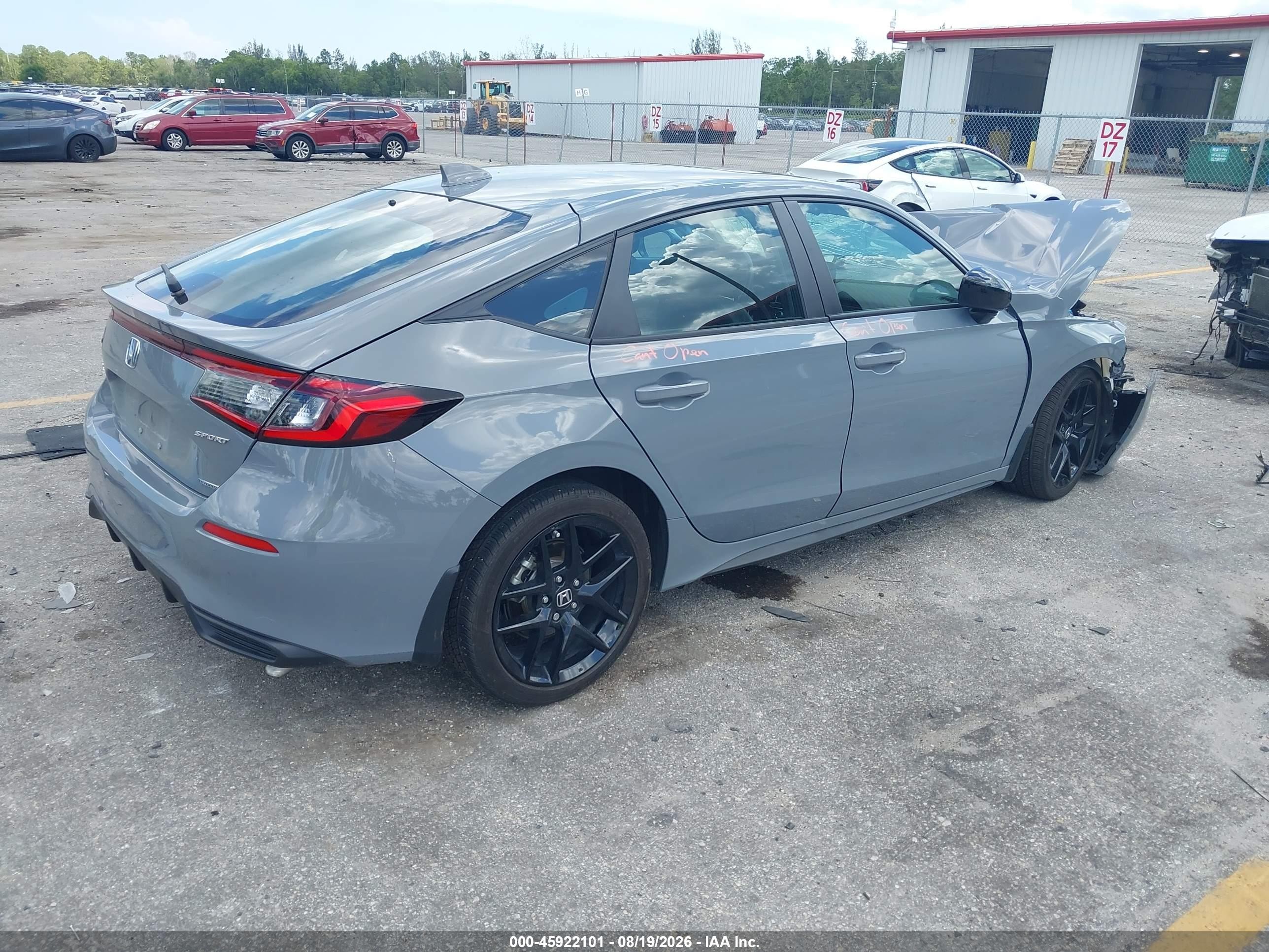 2025 Honda Civic Hybrid Sport Gray vin: 19XFL4H80SE007091