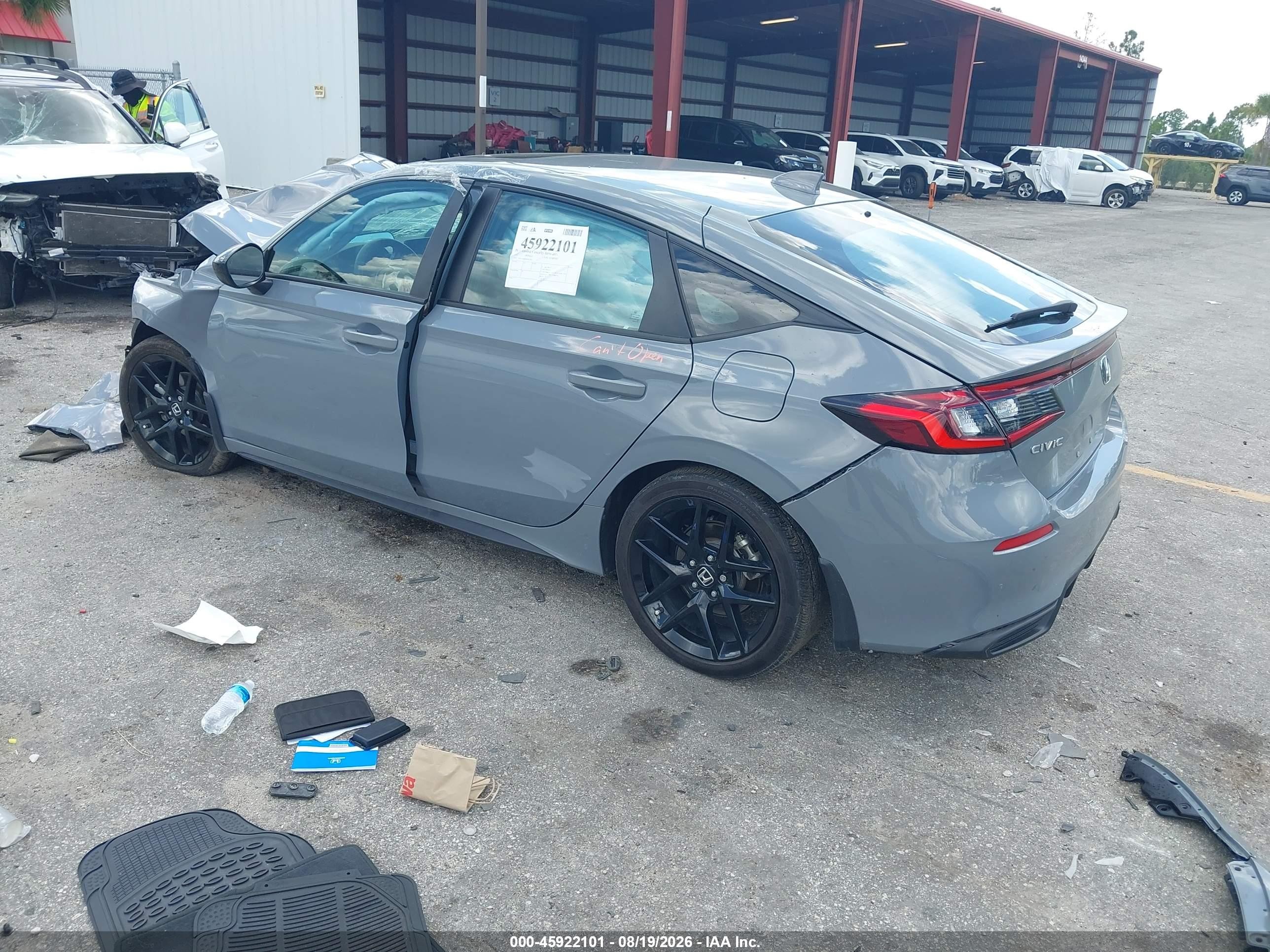 2025 Honda Civic Hybrid Sport Gray vin: 19XFL4H80SE007091