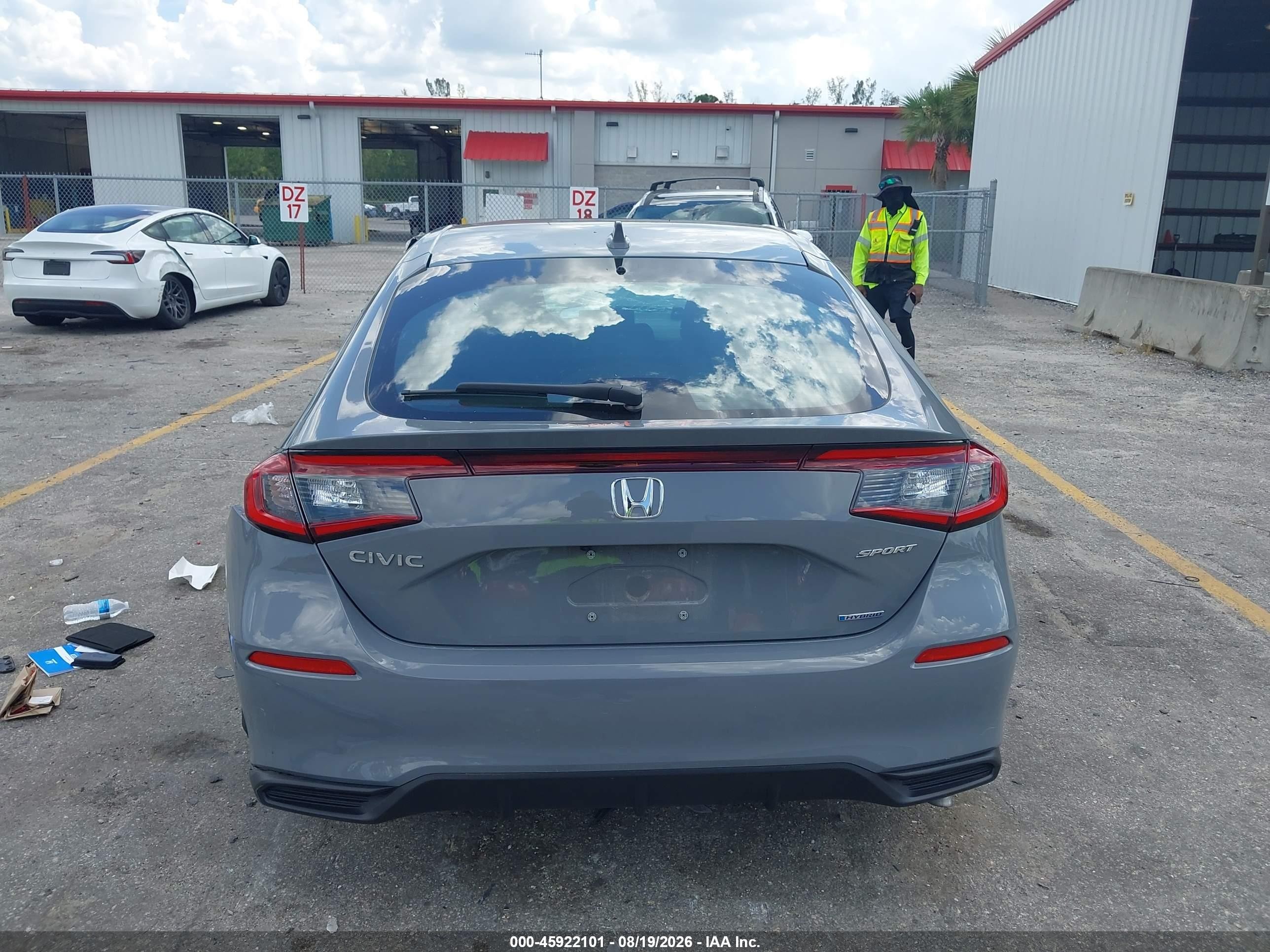 2025 Honda Civic Hybrid Sport Gray vin: 19XFL4H80SE007091