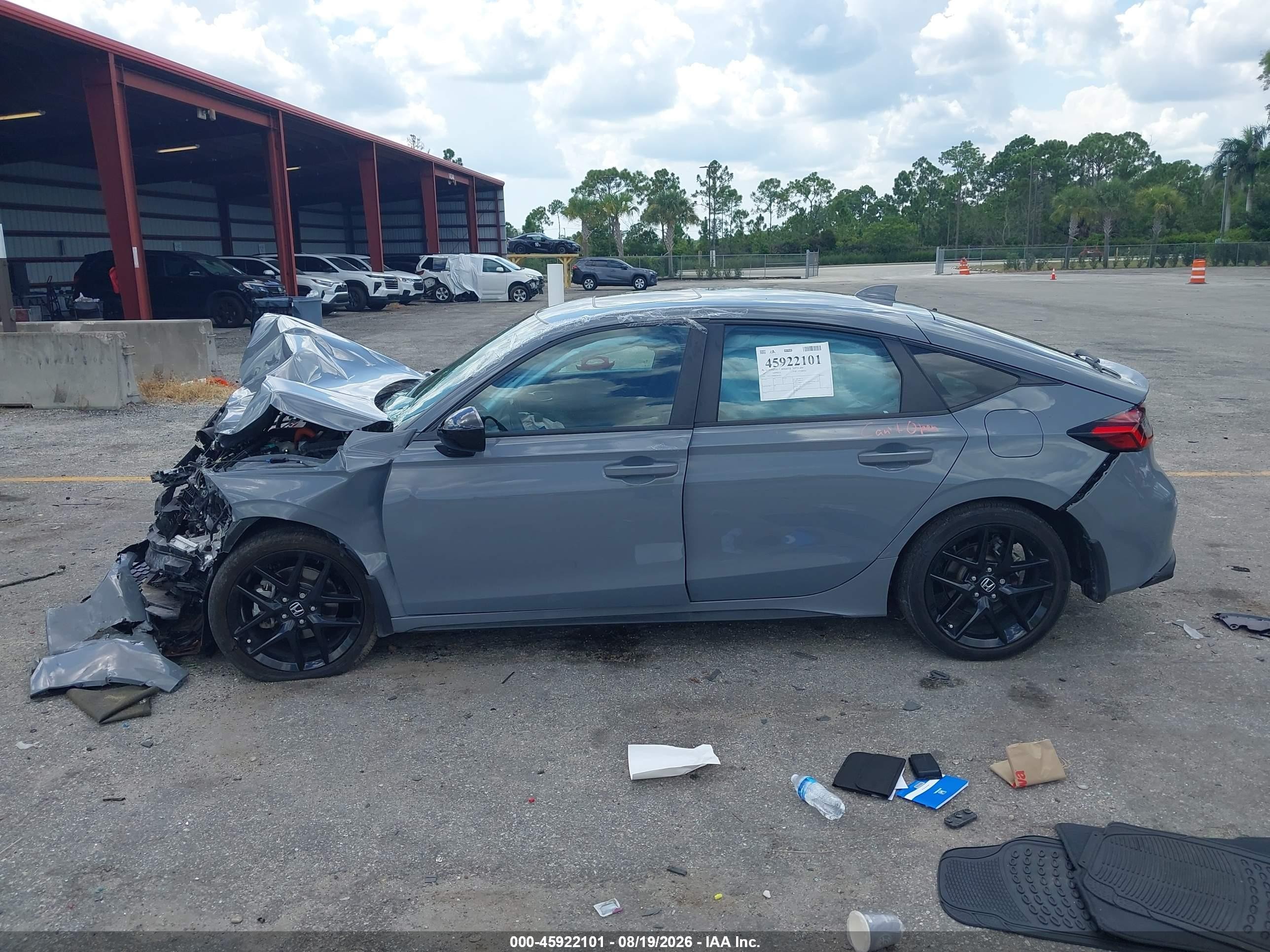2025 Honda Civic Hybrid Sport Gray vin: 19XFL4H80SE007091