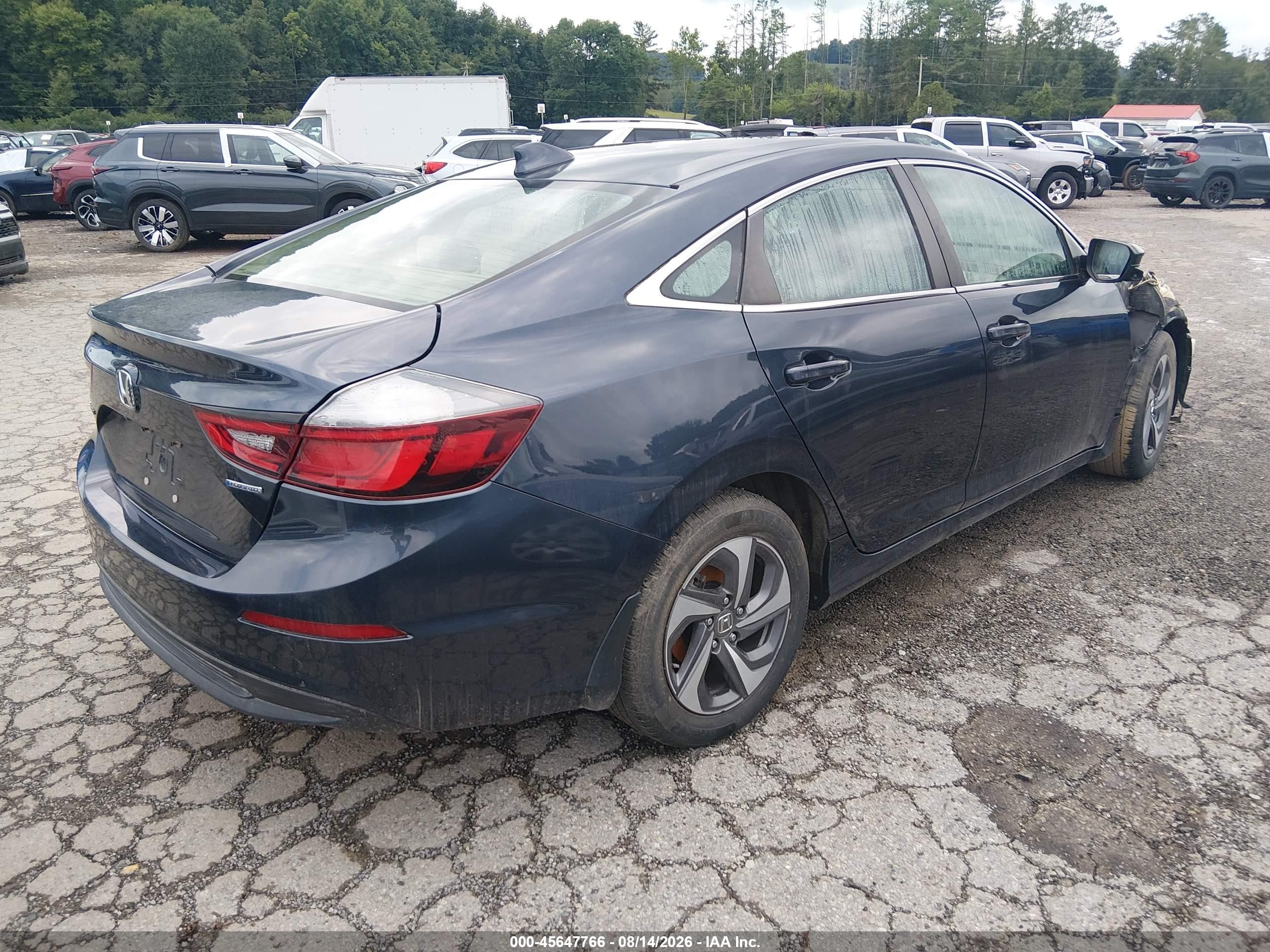 2019 Honda Insight Ex Dark Blue vin: 19XZE4F50KE032072