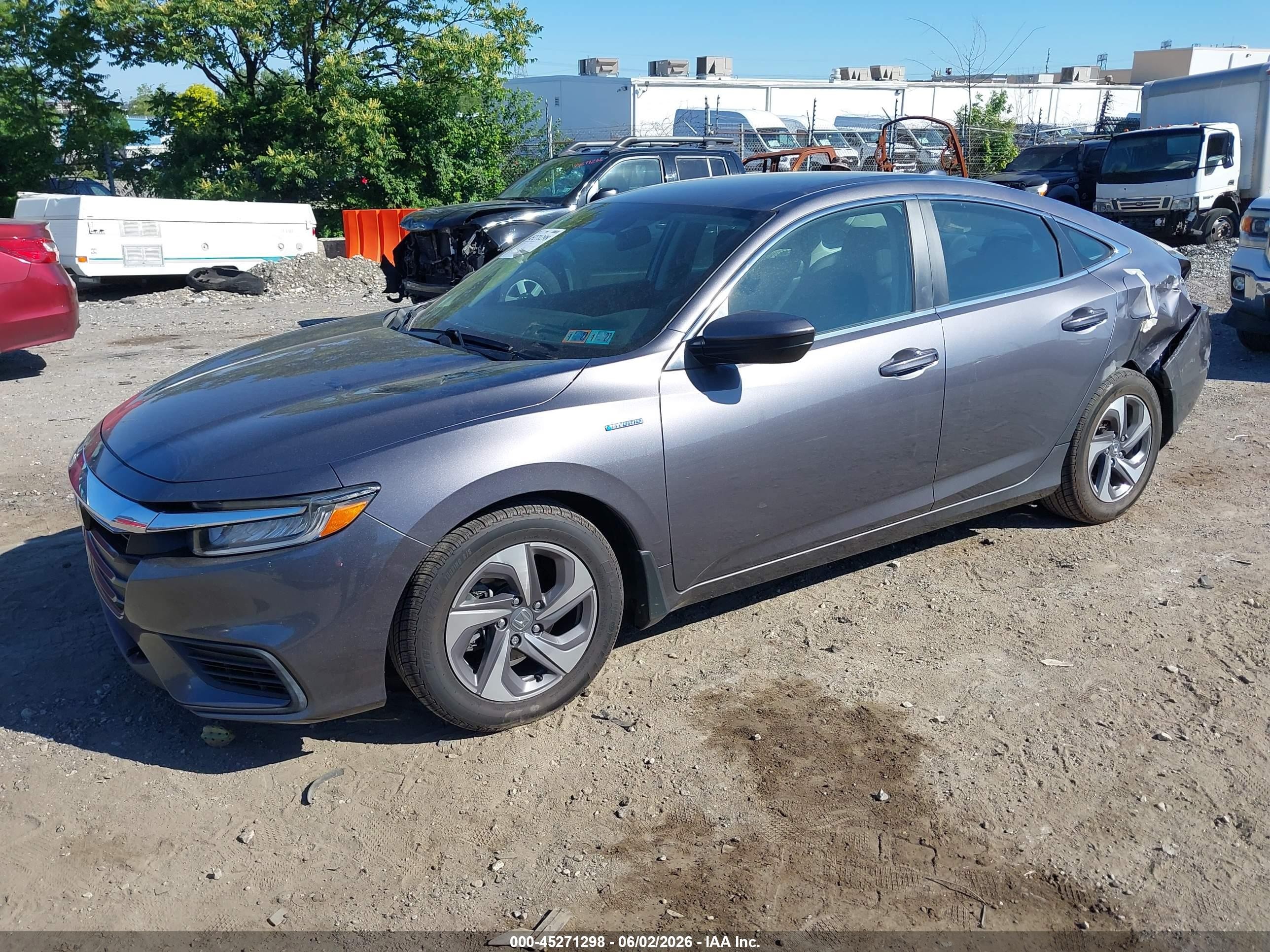 2019 Honda Insight Ex Gray vin: 19XZE4F51KE023655