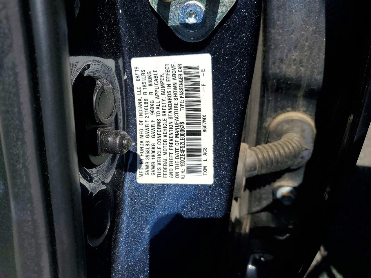 2020 Honda Insight Ex Blue vin: 19XZE4F52LE000628
