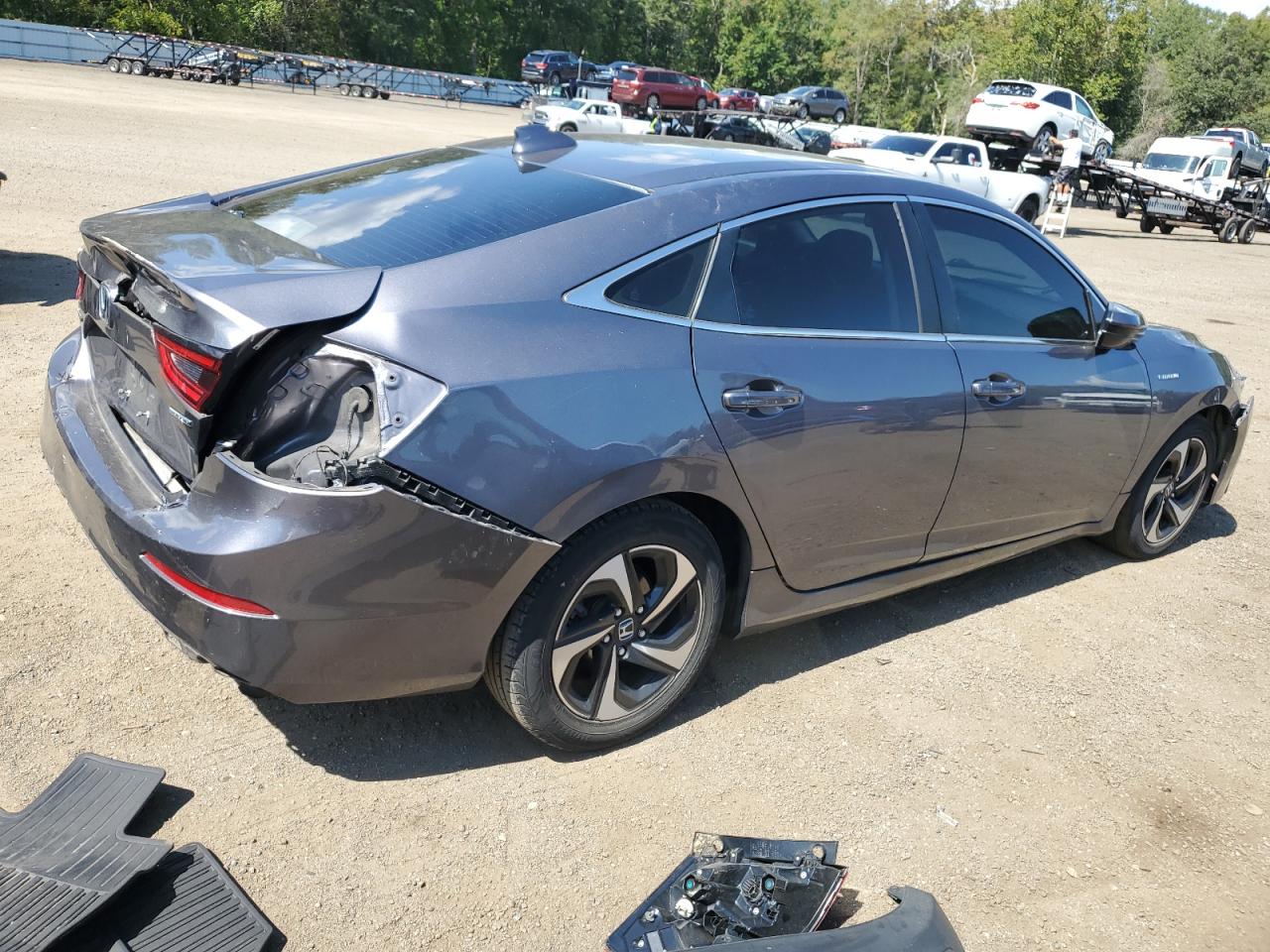 2021 Honda Insight Ex Серый vin: 19XZE4F53ME010456