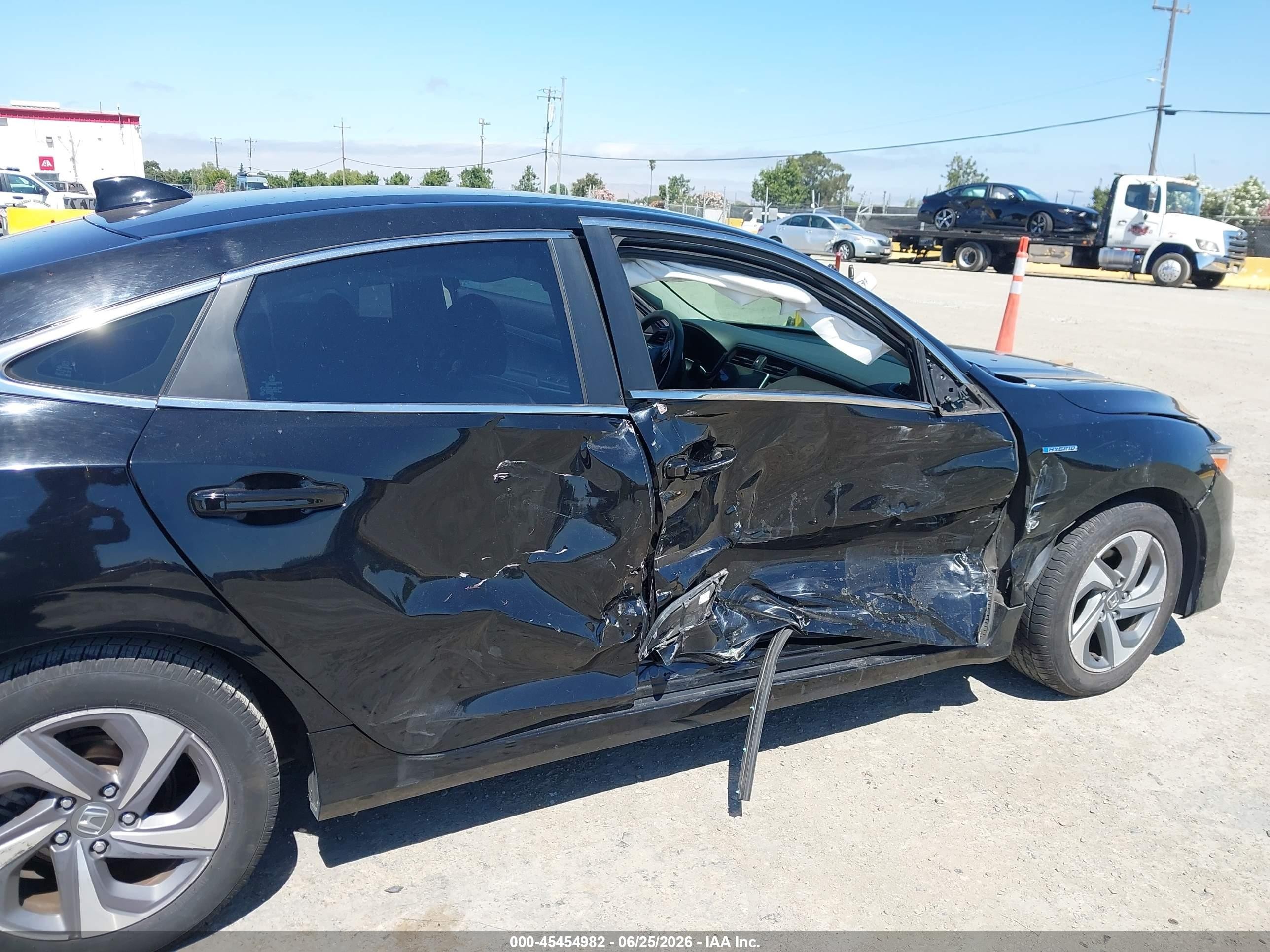 2019 Honda Insight Ex Черный vin: 19XZE4F56KE010674