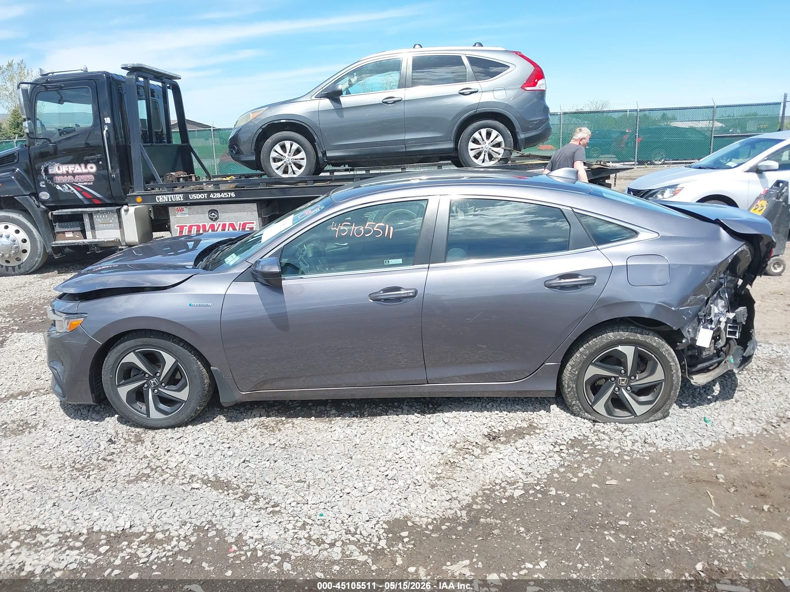 2021 Honda Insight Ex Gray vin: 19XZE4F56ME002383