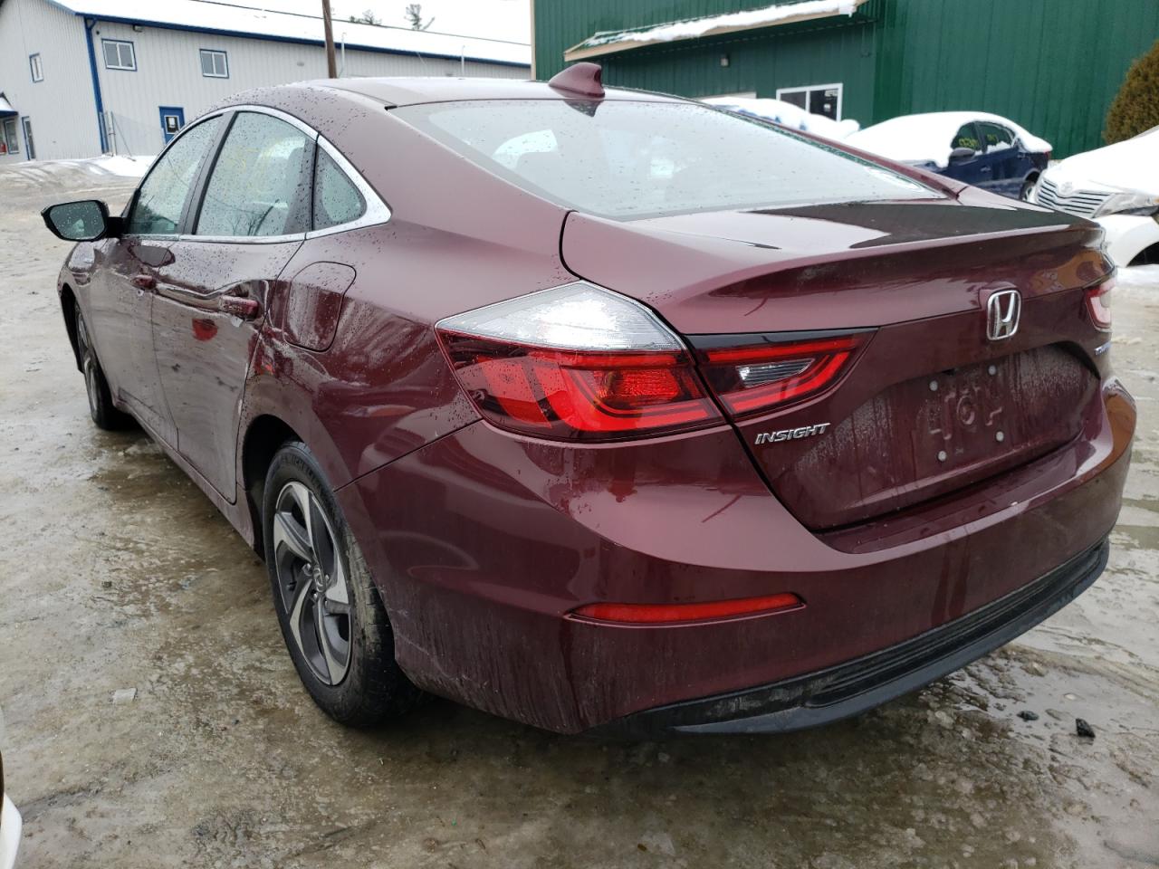 2019 Honda Insight Ex Maroon vin: 19XZE4F58KE033244