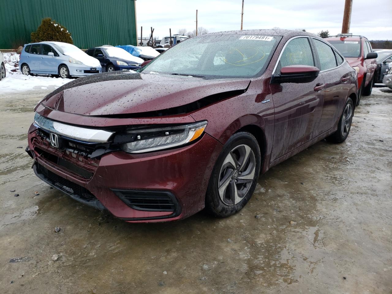 2019 Honda Insight Ex Maroon vin: 19XZE4F58KE033244
