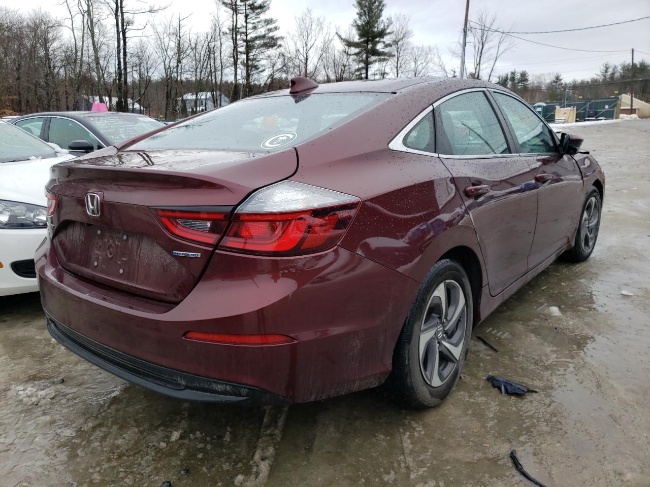 2019 Honda Insight Ex Maroon vin: 19XZE4F58KE033244