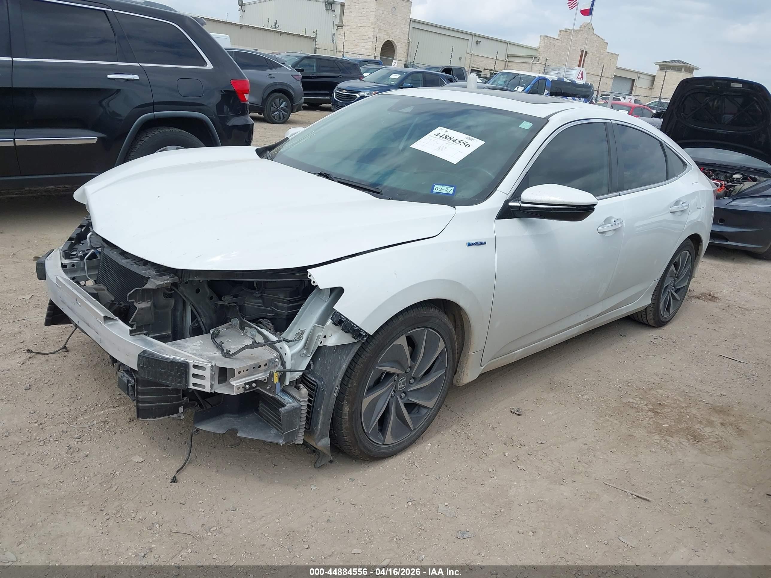 2022 Honda Insight Touring White vin: 19XZE4F95NE011497