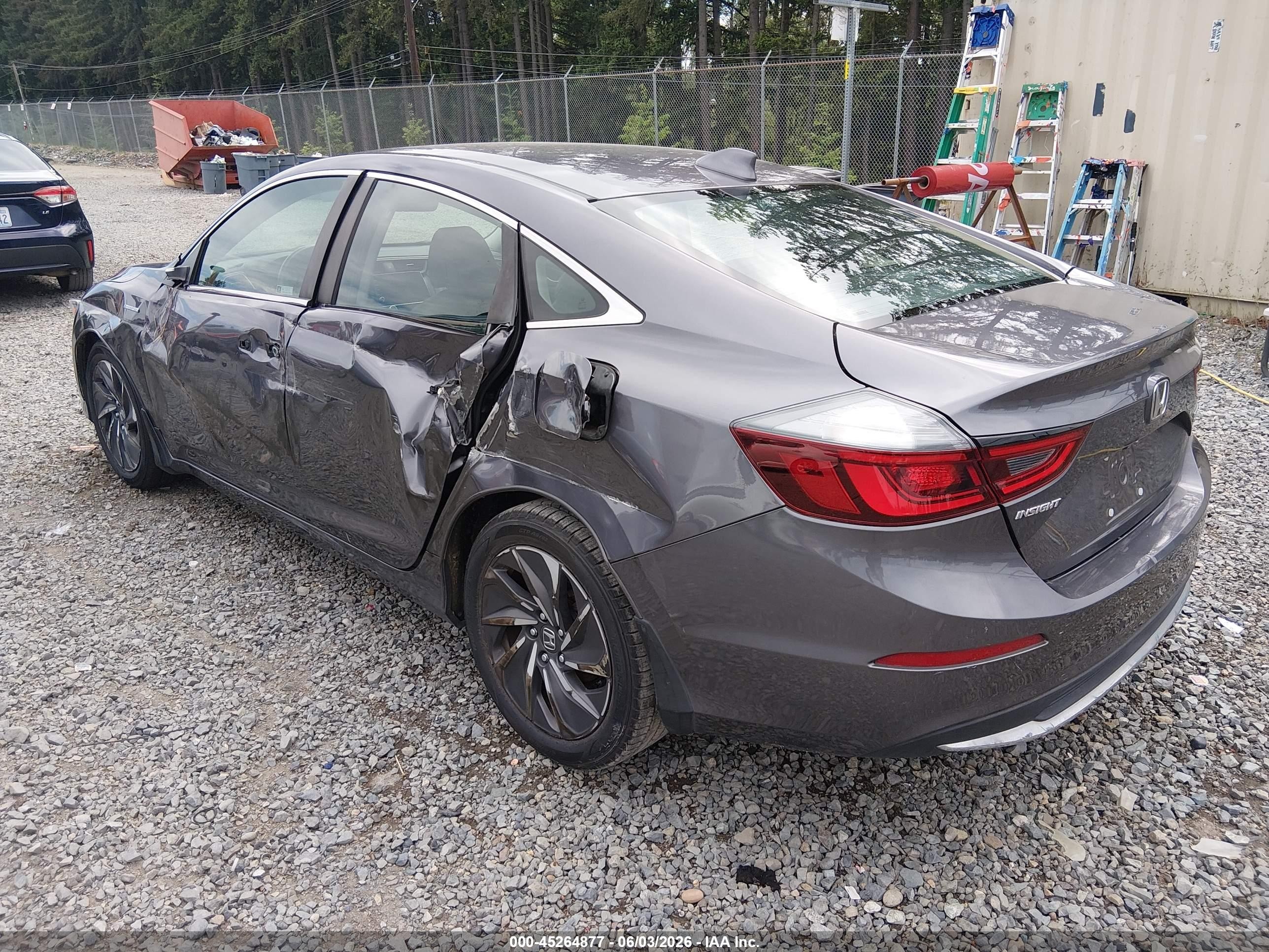 2019 Honda Insight Touring Серый vin: 19XZE4F99KE018660
