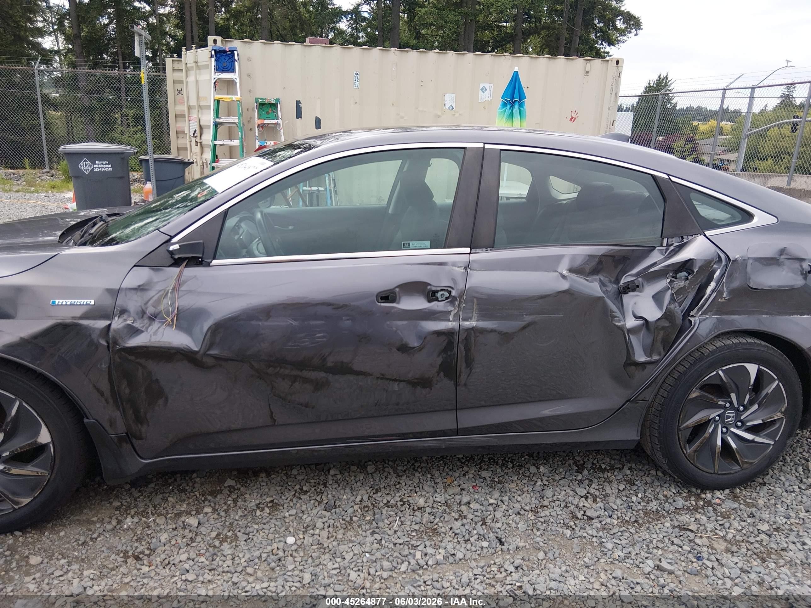 2019 Honda Insight Touring Серый vin: 19XZE4F99KE018660