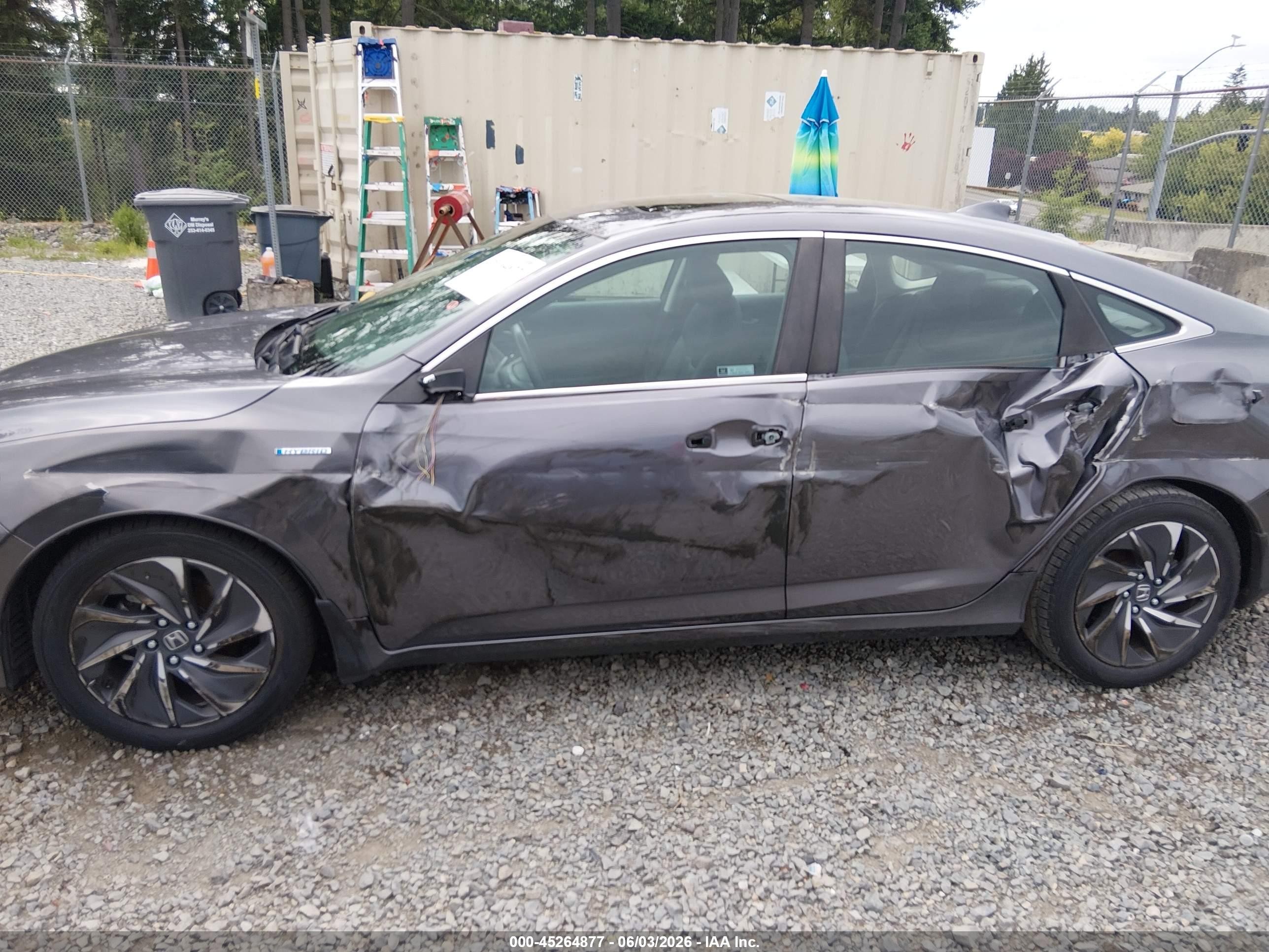 2019 Honda Insight Touring Серый vin: 19XZE4F99KE018660