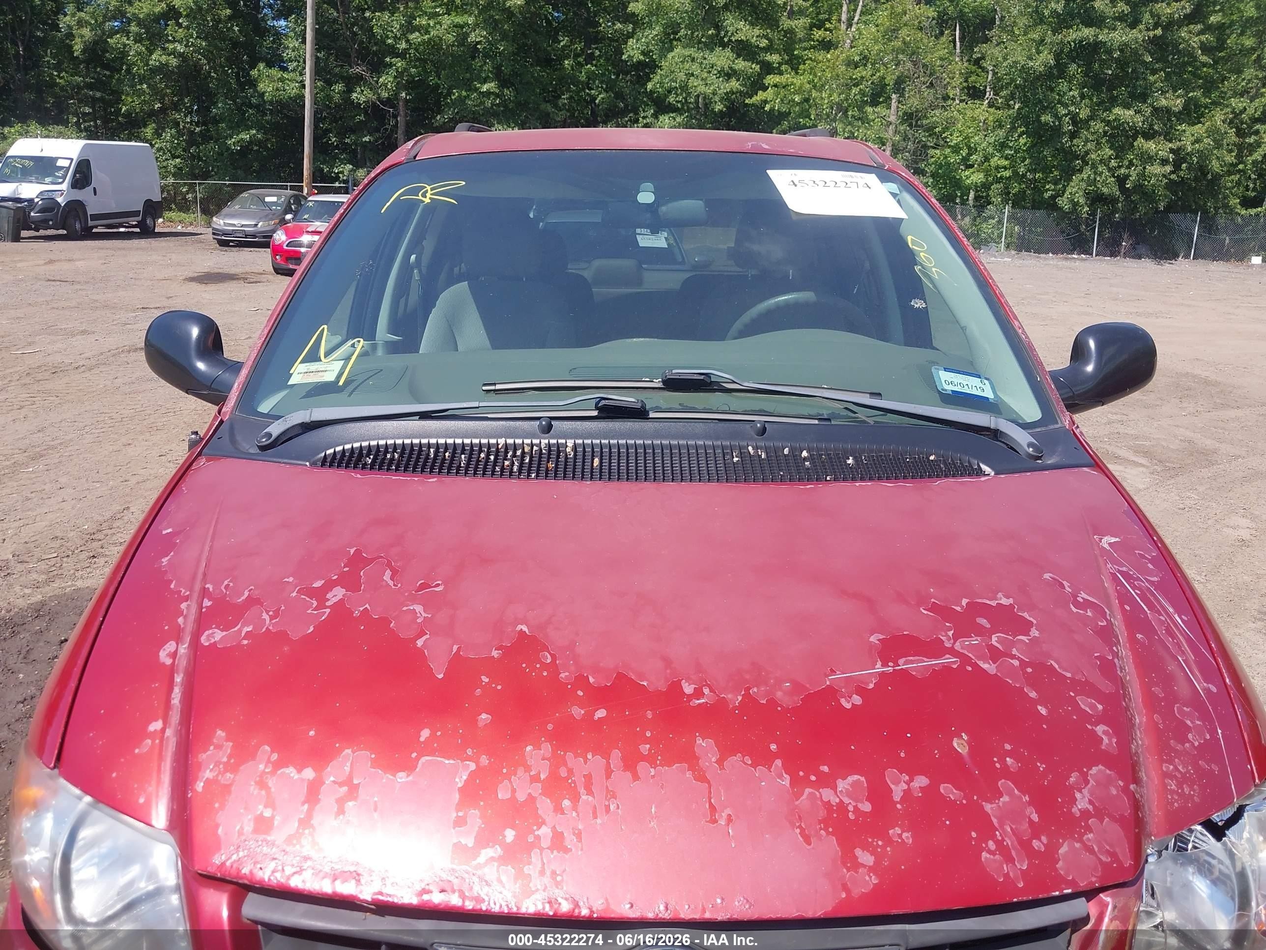 2006 Chrysler Town & Country   Красный vin: 1A4GP45R26B584529