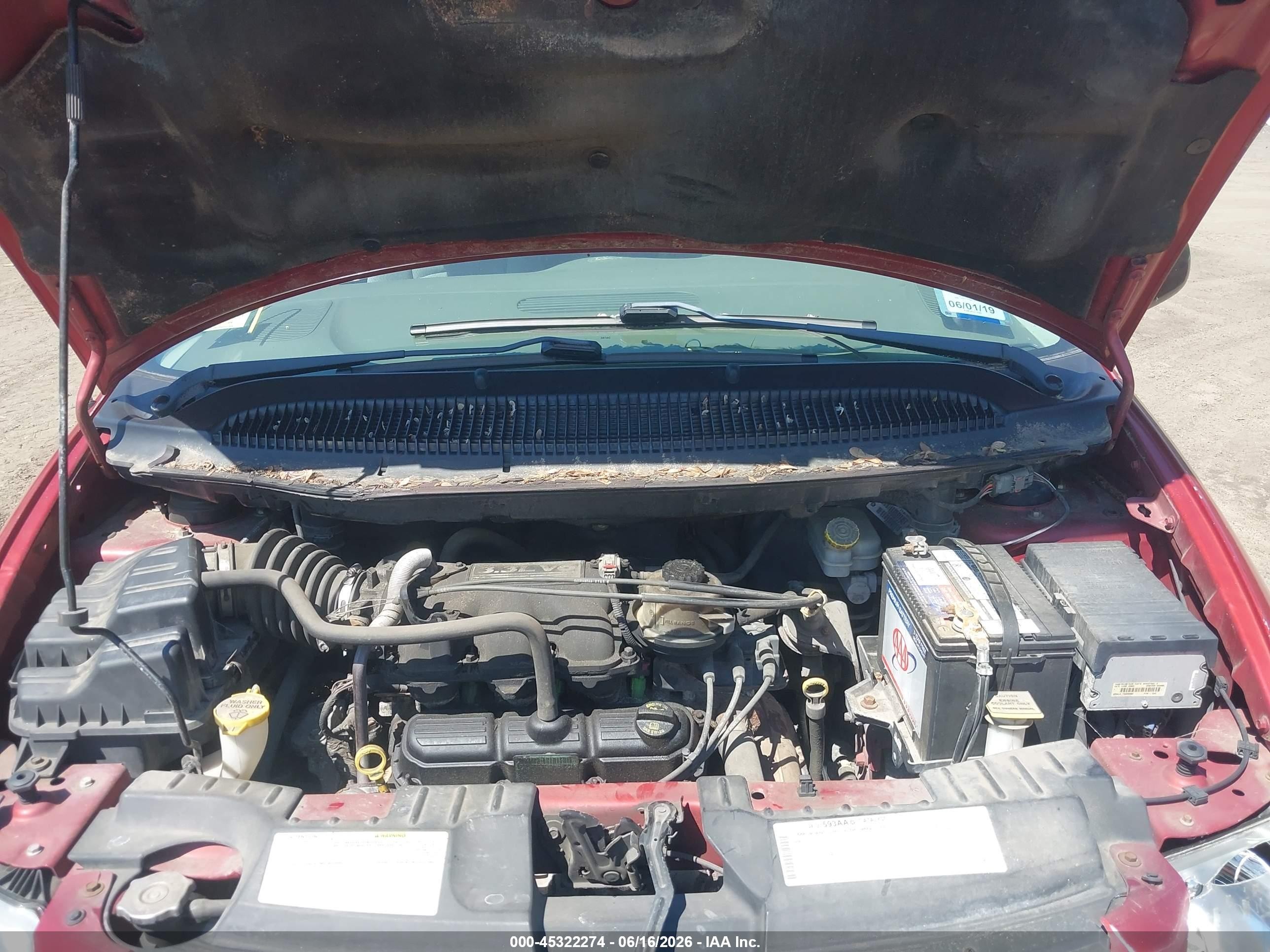 2006 Chrysler Town & Country   Красный vin: 1A4GP45R26B584529