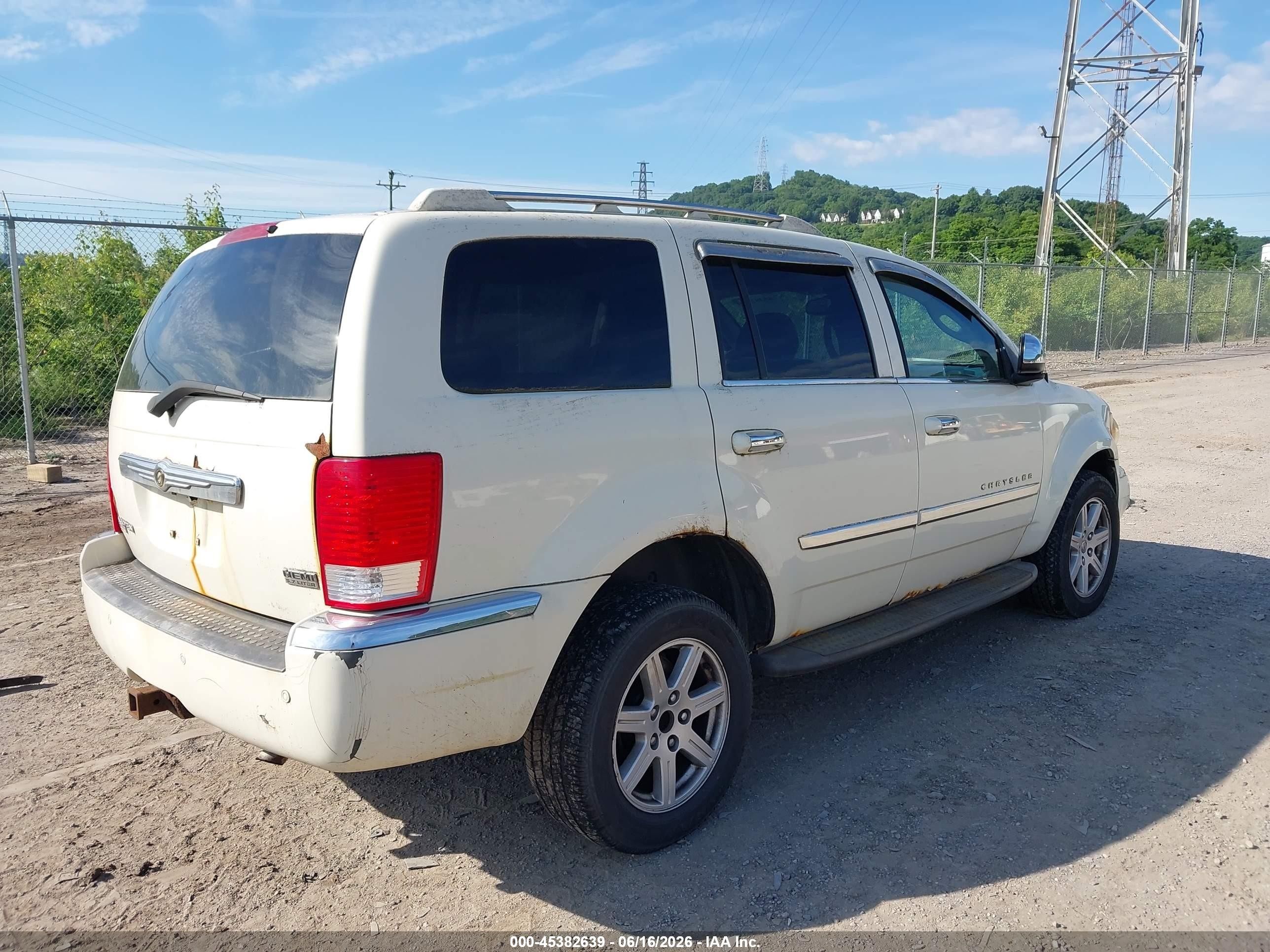 2007 Chrysler Aspen Limited White vin: 1A8HW58207F523555