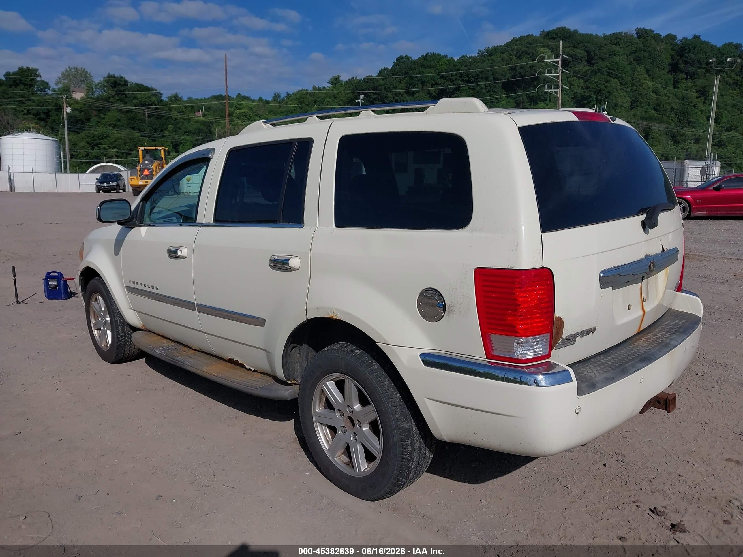 2007 Chrysler Aspen Limited White vin: 1A8HW58207F523555