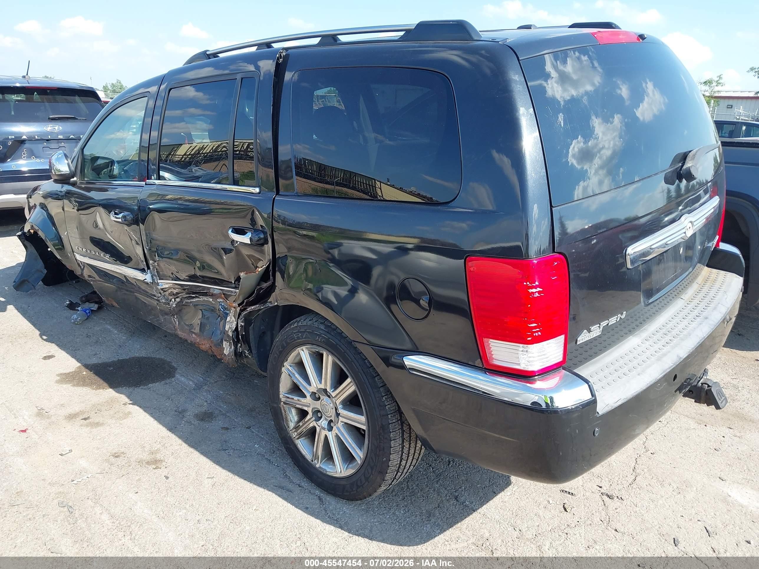 2007 Chrysler Aspen Limited Black vin: 1A8HW58217F560646