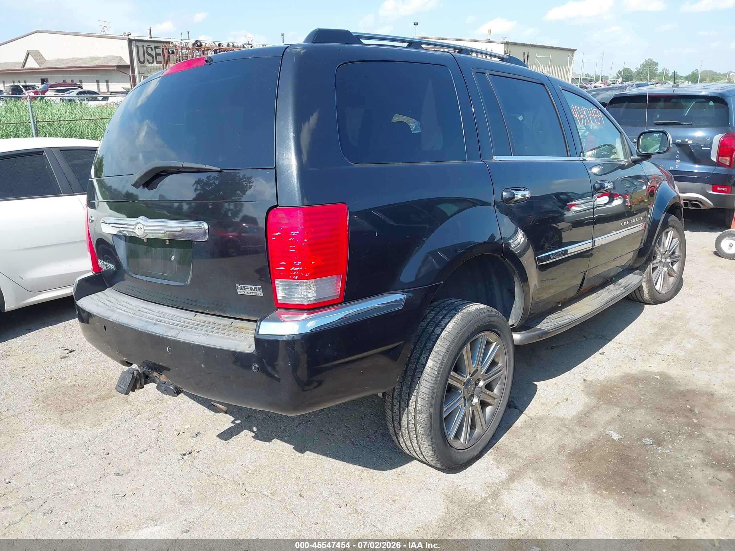 2007 Chrysler Aspen Limited Black vin: 1A8HW58217F560646