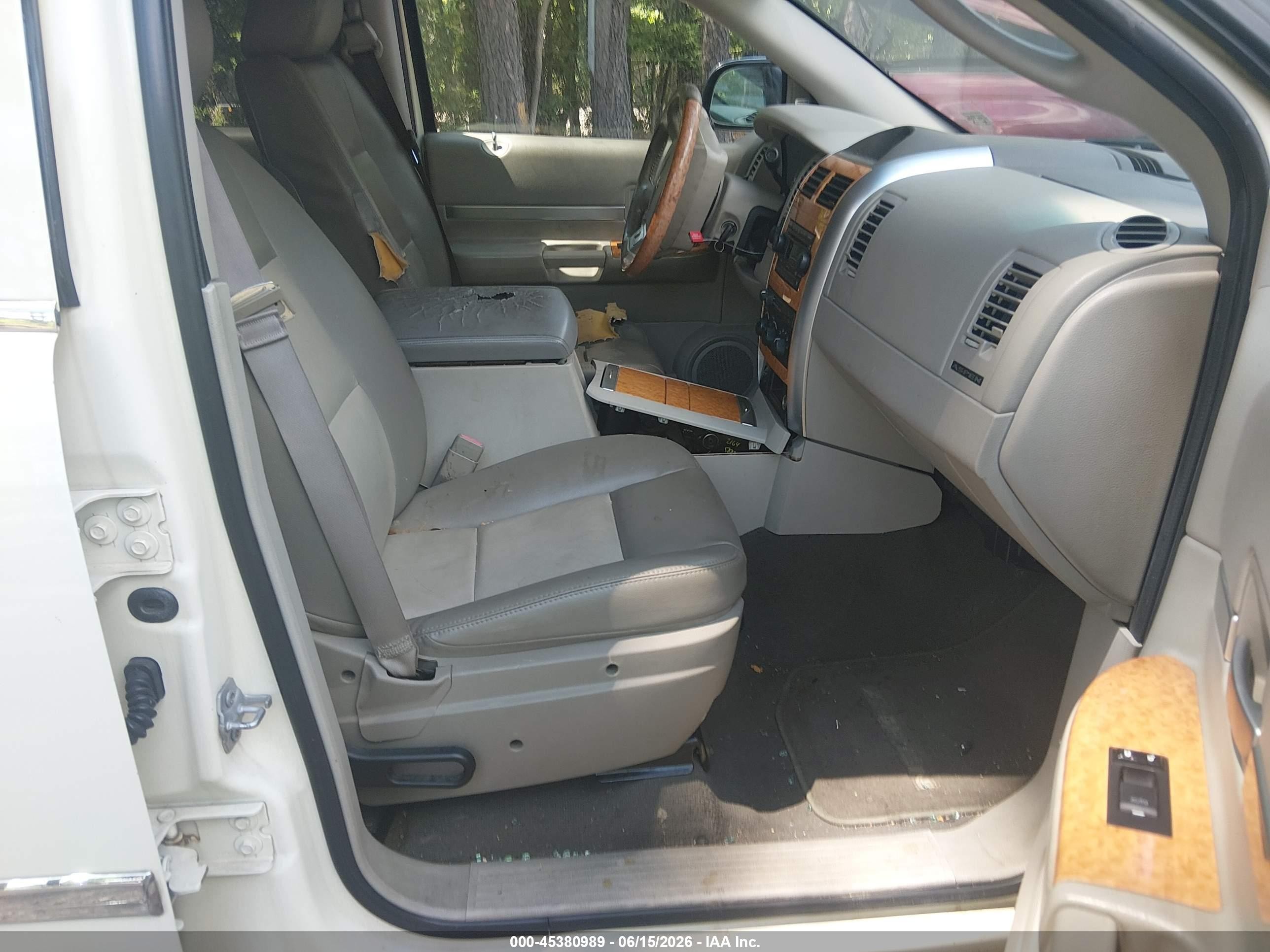 2007 Chrysler Aspen Limited Белый vin: 1A8HW58237F586794