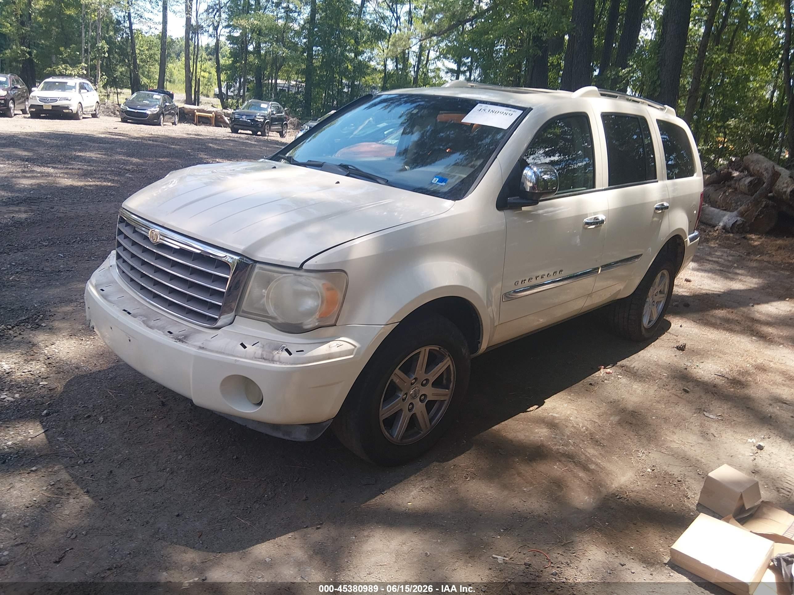 2007 Chrysler Aspen Limited Белый vin: 1A8HW58237F586794
