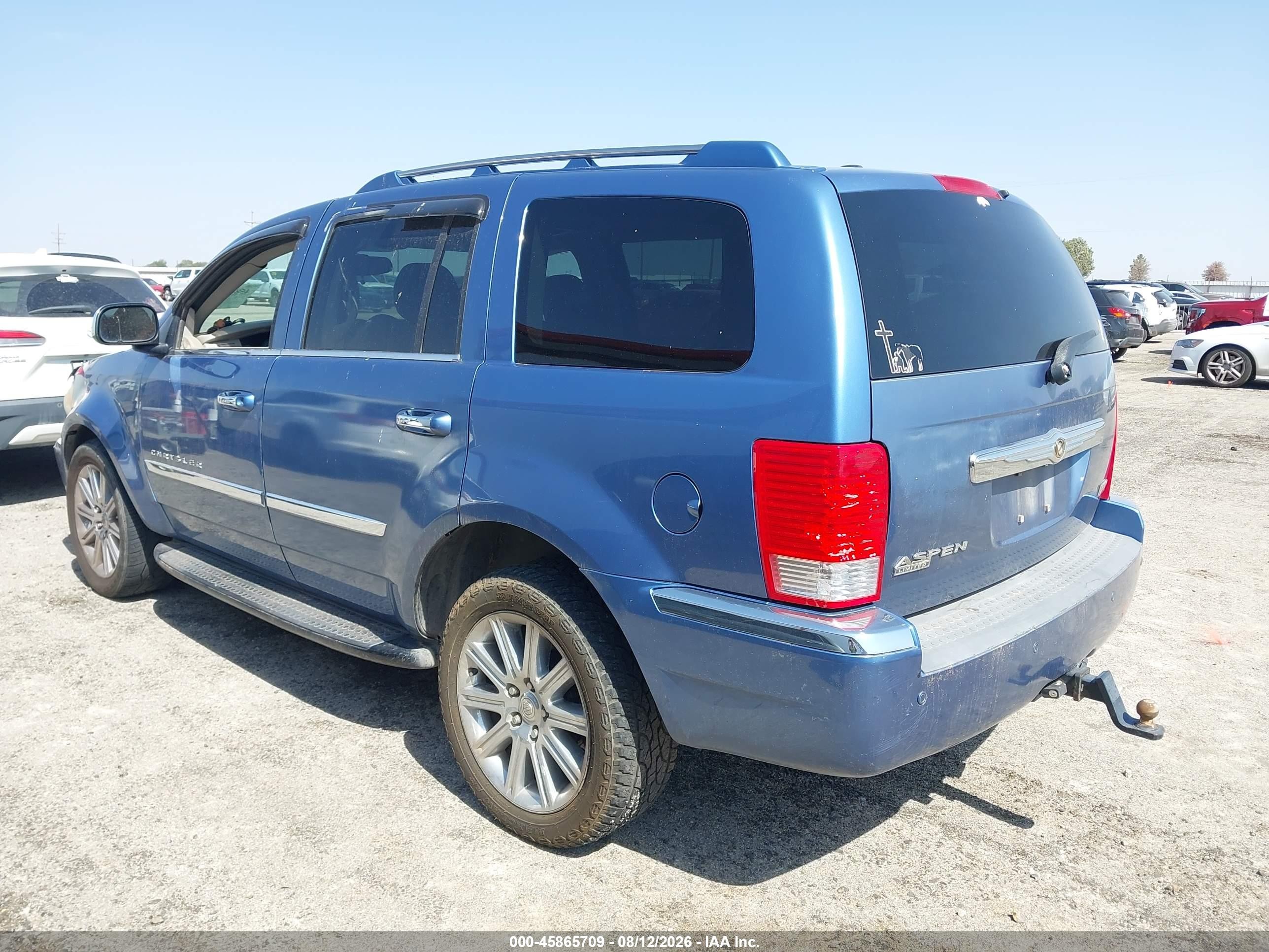2007 Chrysler Aspen Limited Blue vin: 1A8HW58247F531867