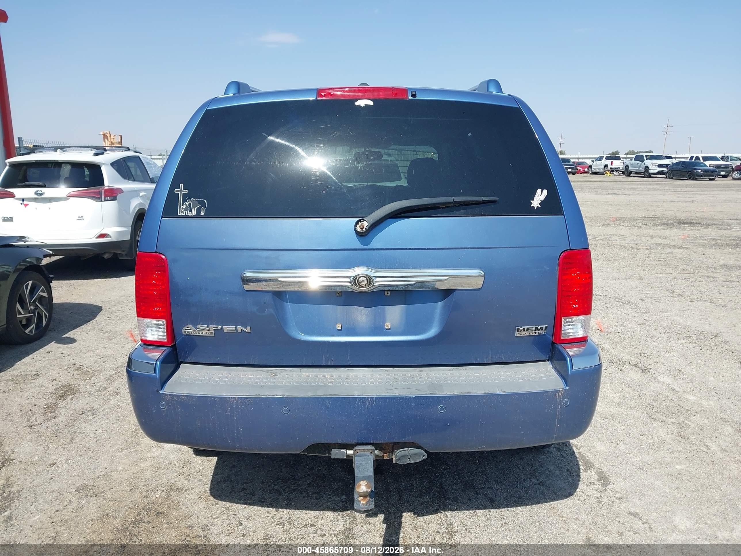 2007 Chrysler Aspen Limited Blue vin: 1A8HW58247F531867