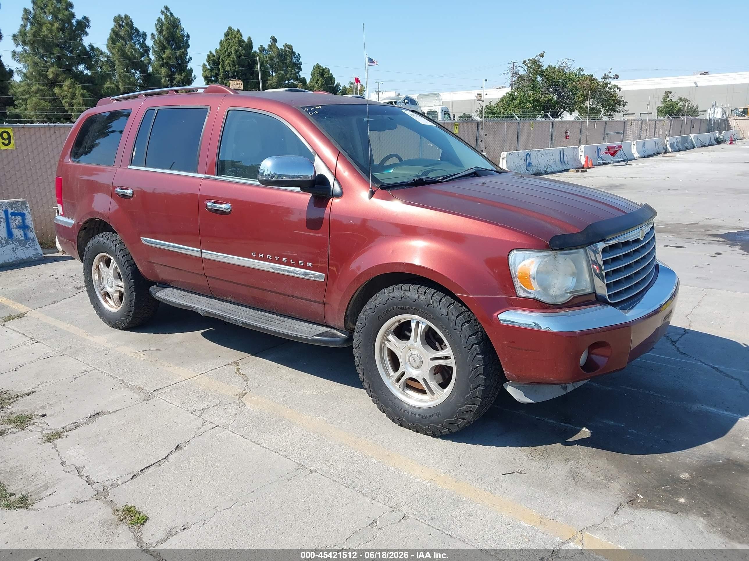 2007 Chrysler Aspen Limited Темно-бордовый vin: 1A8HW582X7F524924