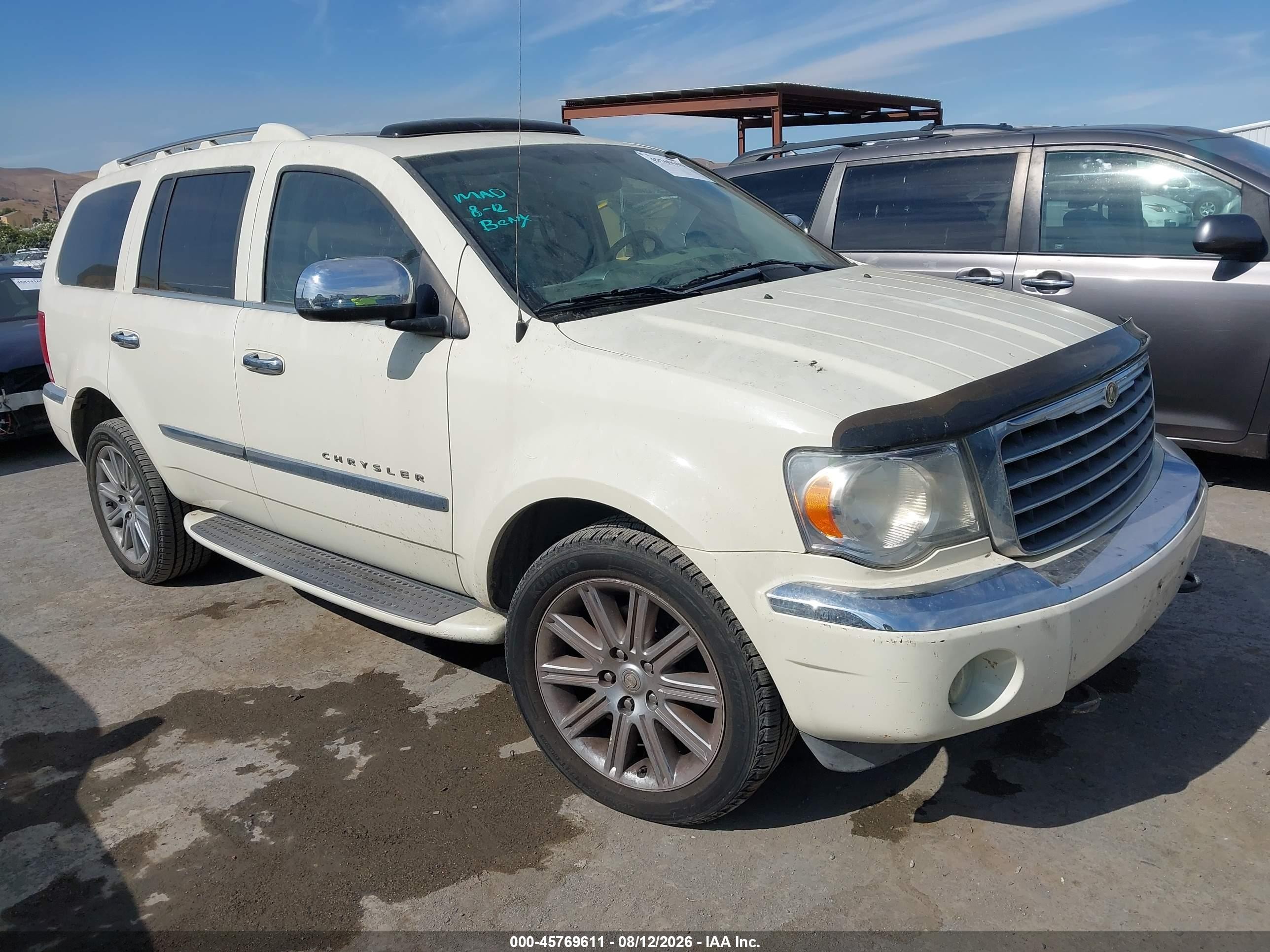 2008 Chrysler Aspen Limited White vin: 1A8HW582X8F137792