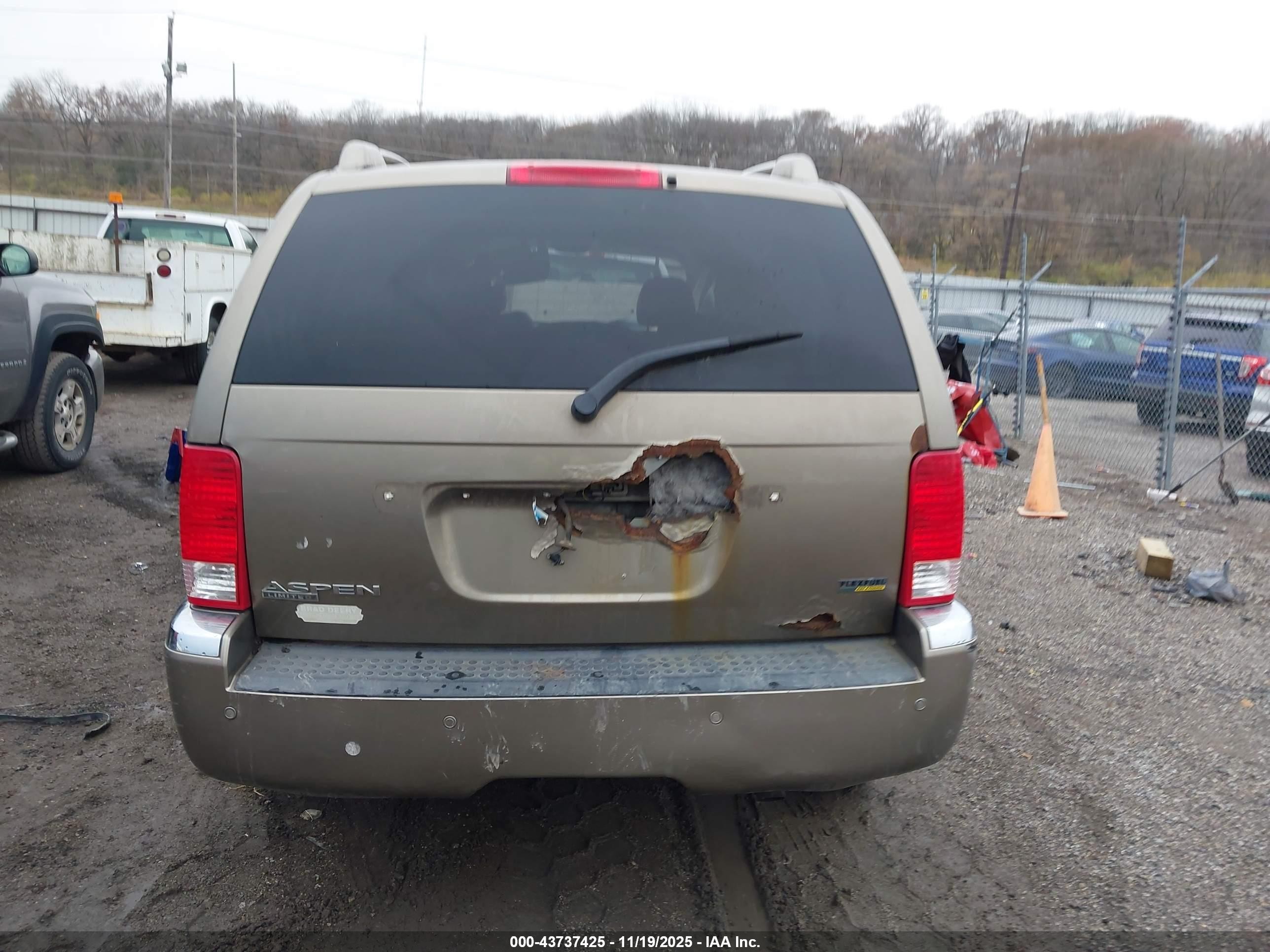 2007 Chrysler Aspen Limited Beige vin: 1A8HW58P77F529364