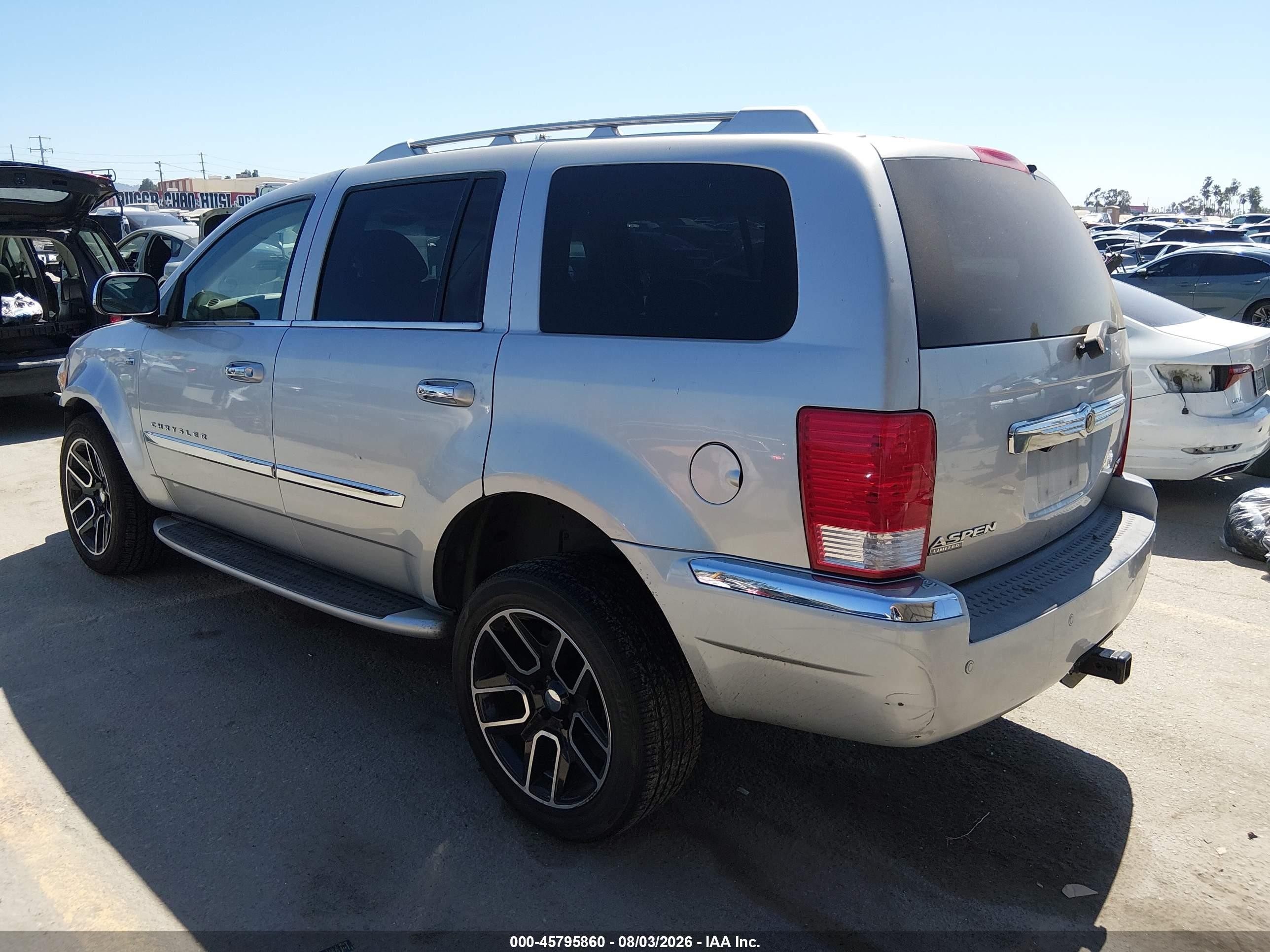 2008 Chrysler Aspen Limited Silver vin: 1A8HX58248F134237